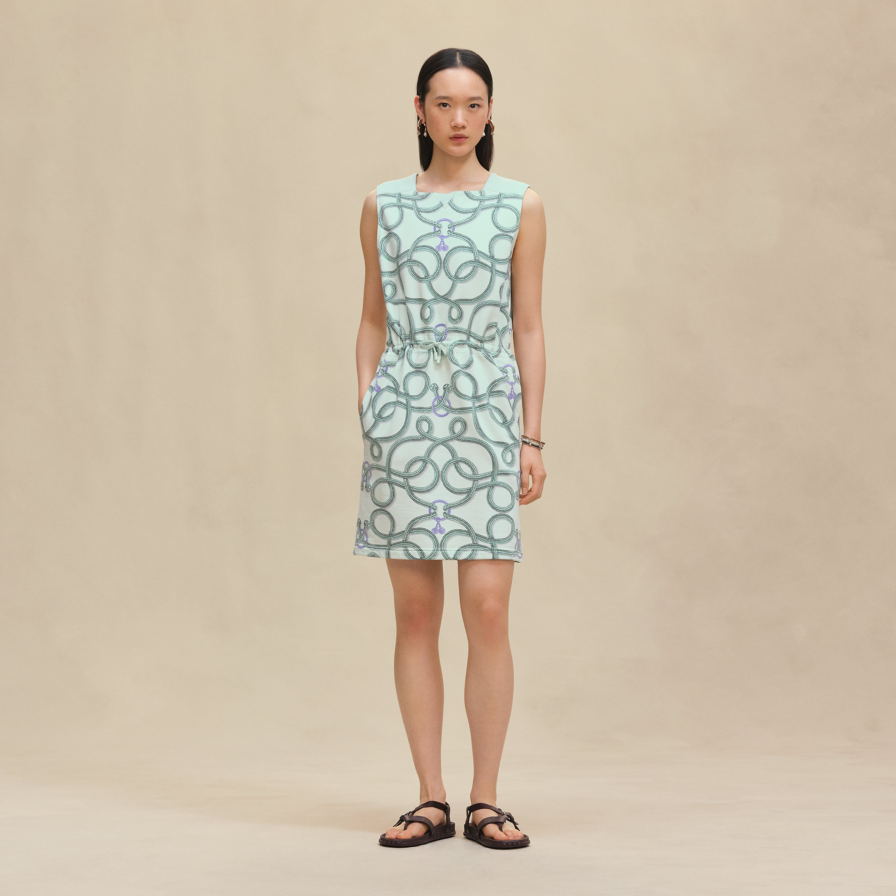 "Palefroi Remix" sleeveless dress