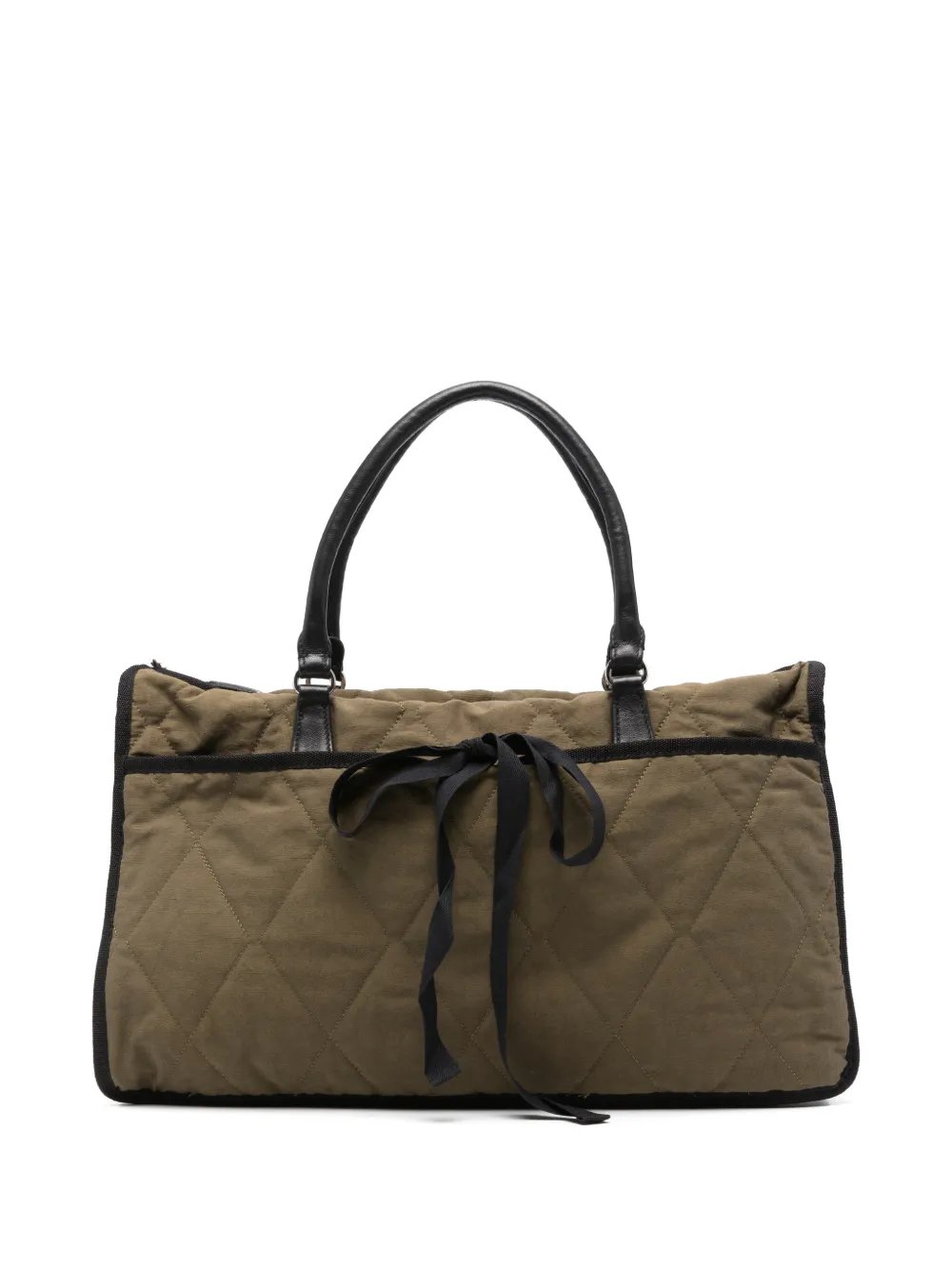 2011 quilted bow-detail tote bag