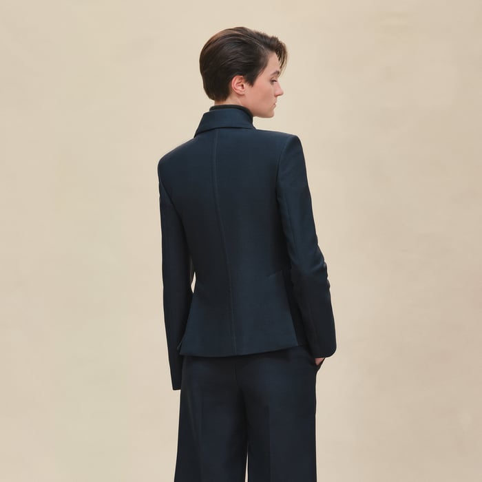 Bleu Céleste Short Pea Coat