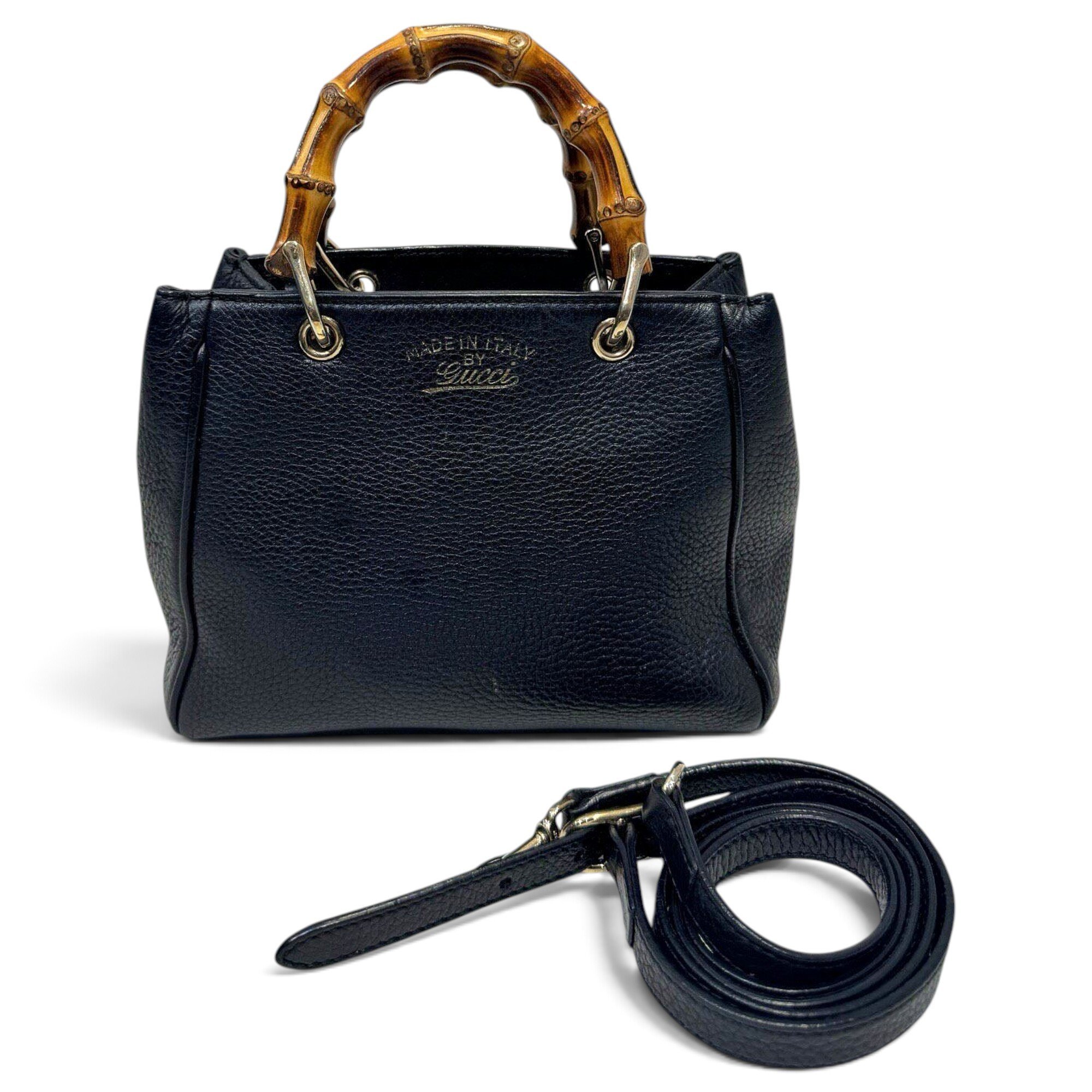 Bamboo leather handbag