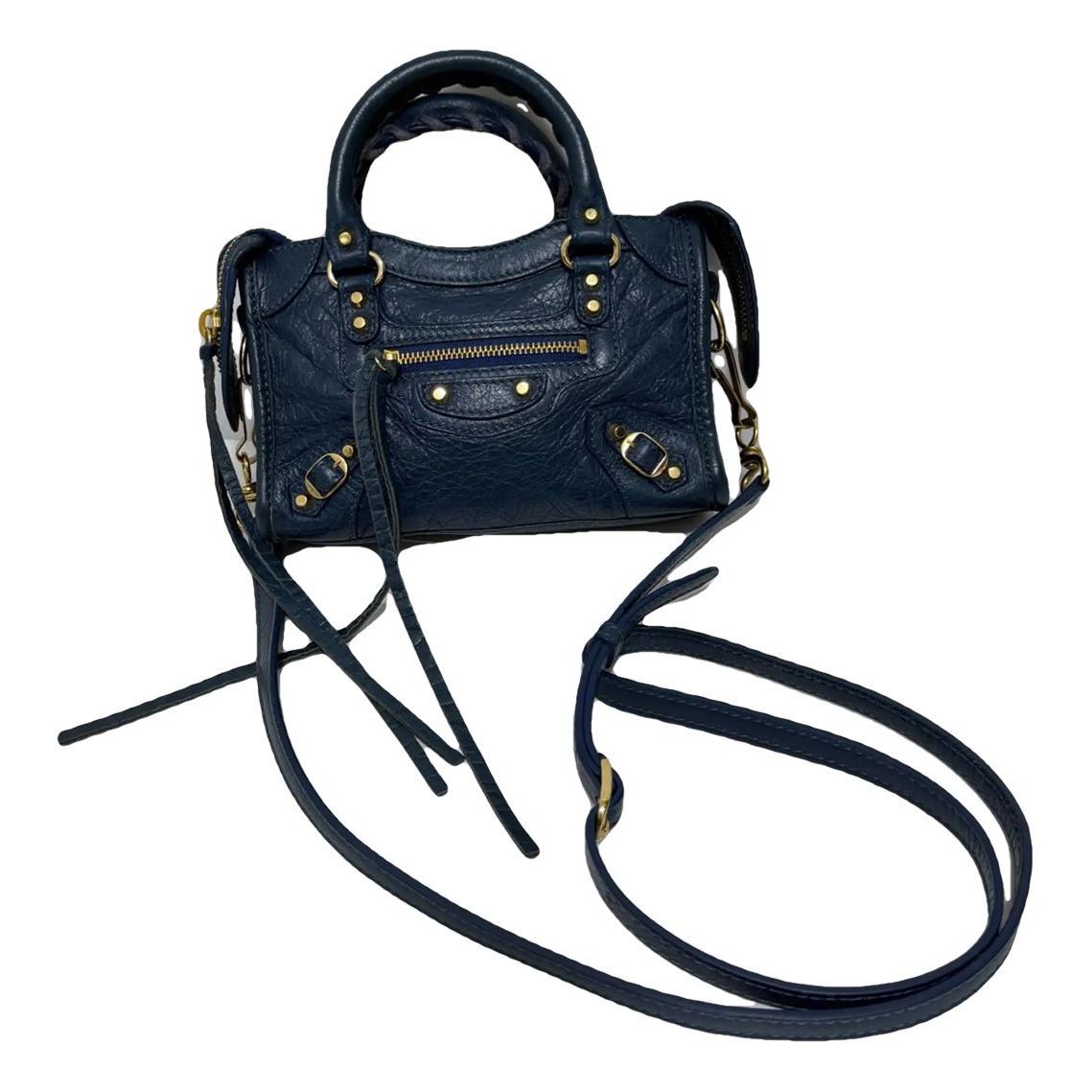 Classic Metalic leather handbag