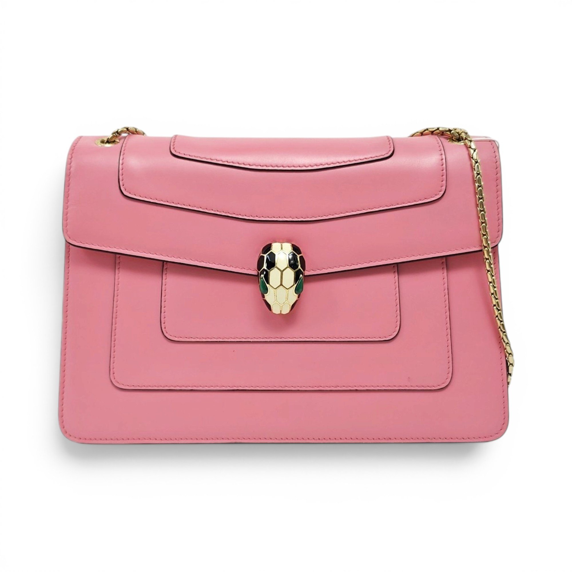 Serpenti leather handbag