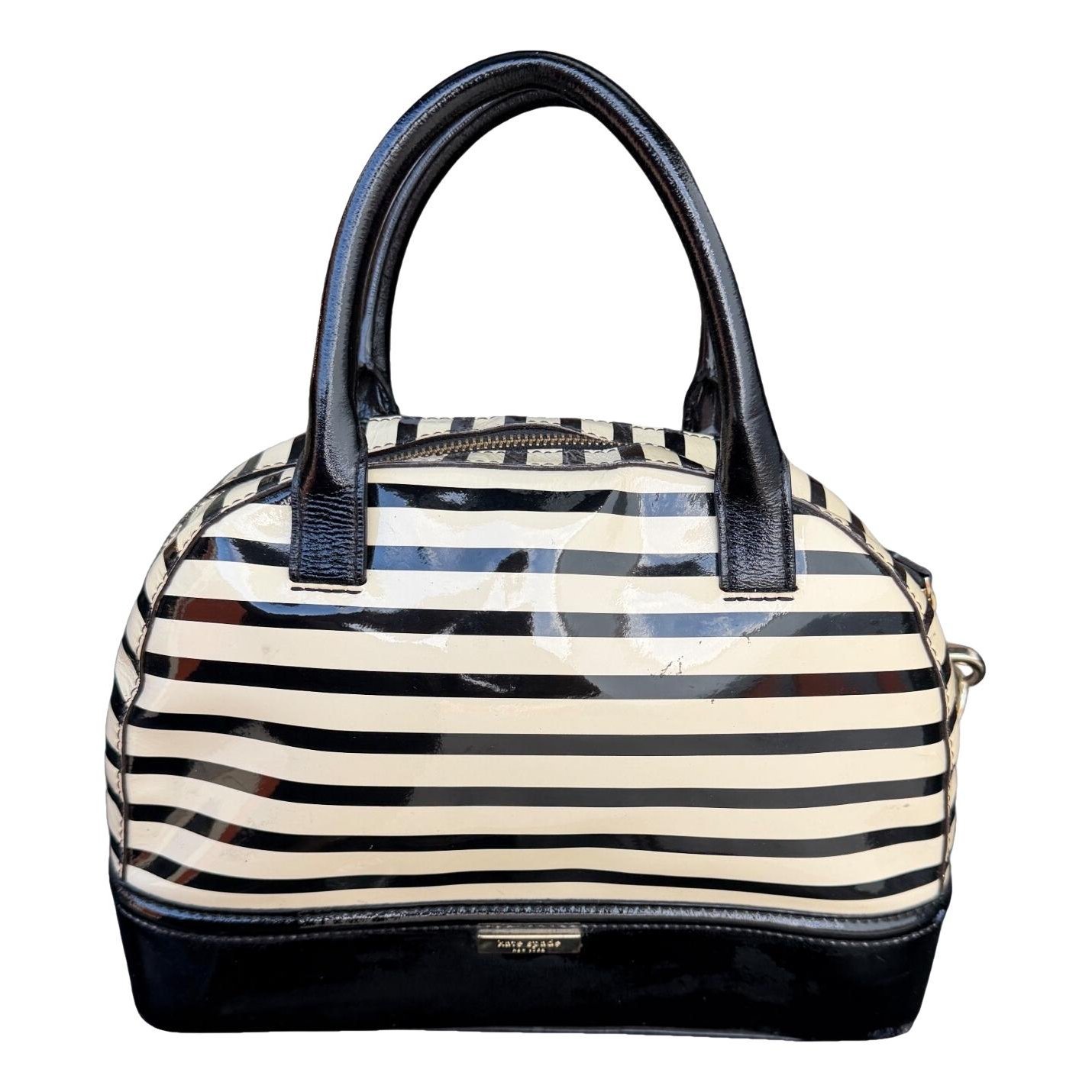 Patent leather handbag