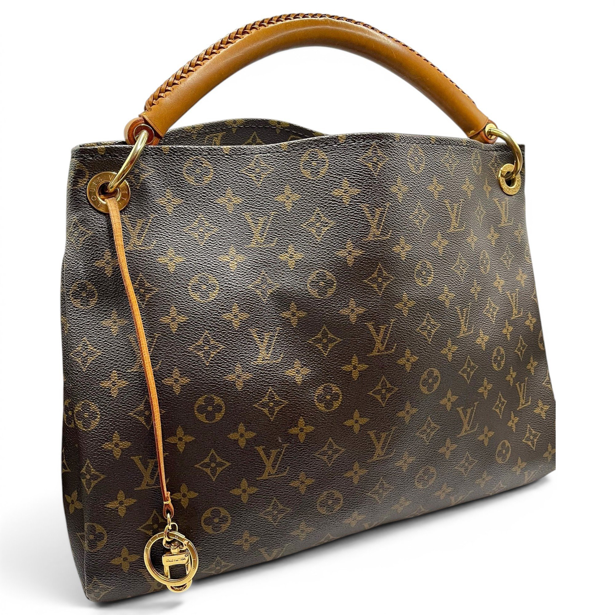 Artsy leather handbag