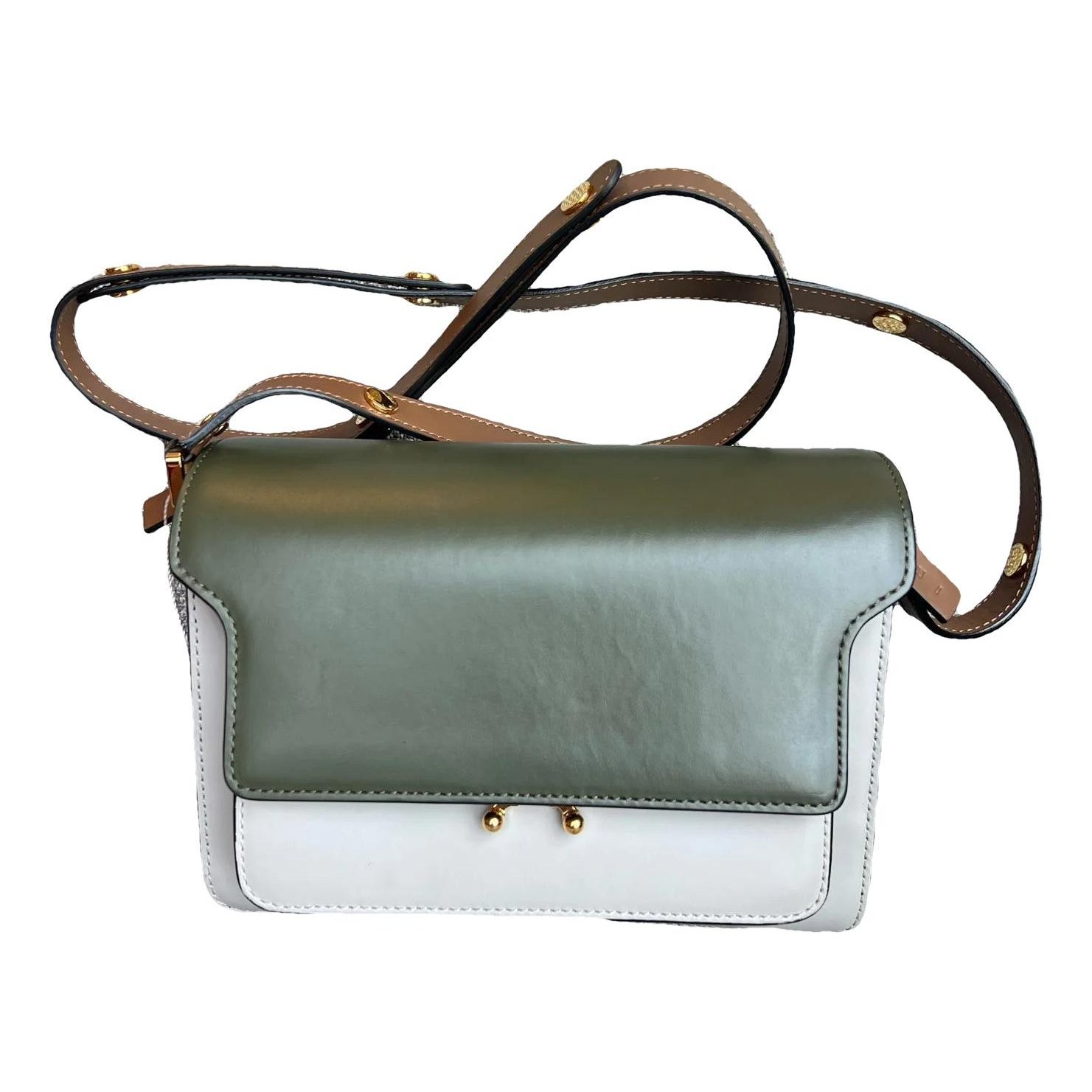 Trunk leather handbag