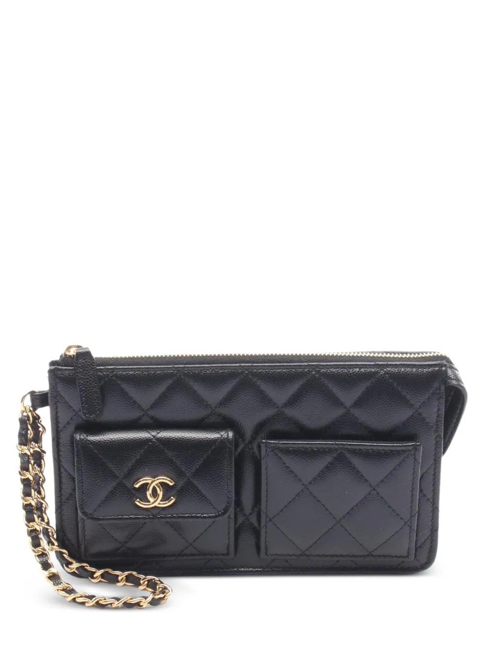 2021 Polly Pocket Caviar-leather clutch mini bag
