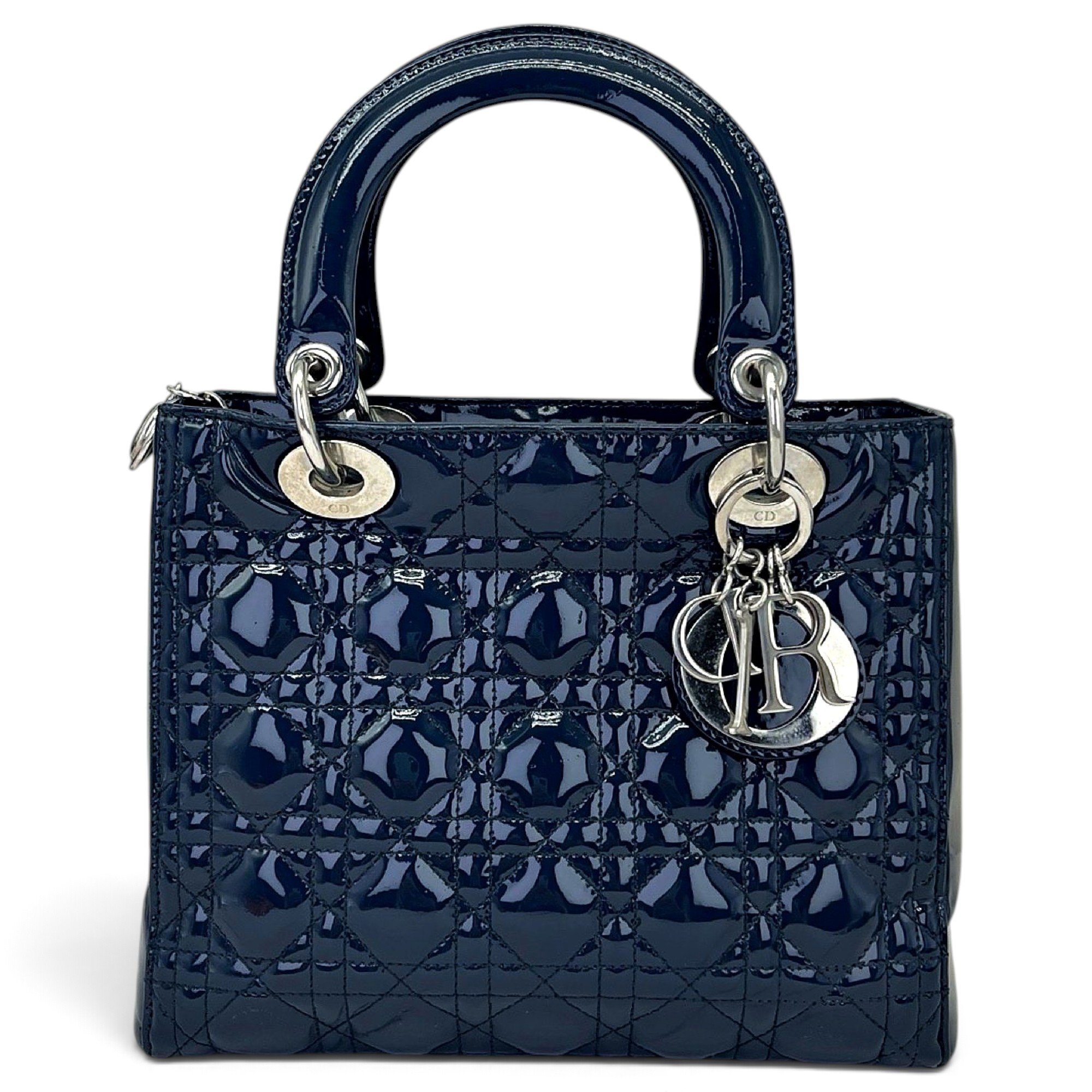 Patent leather handbag