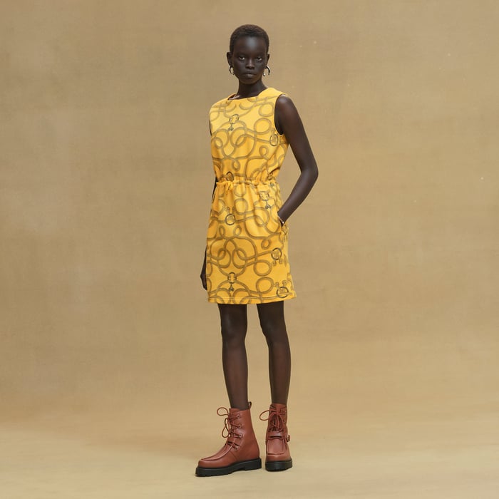 Jaune Mimosa "Palefroi Remix" Sleeveless Dress