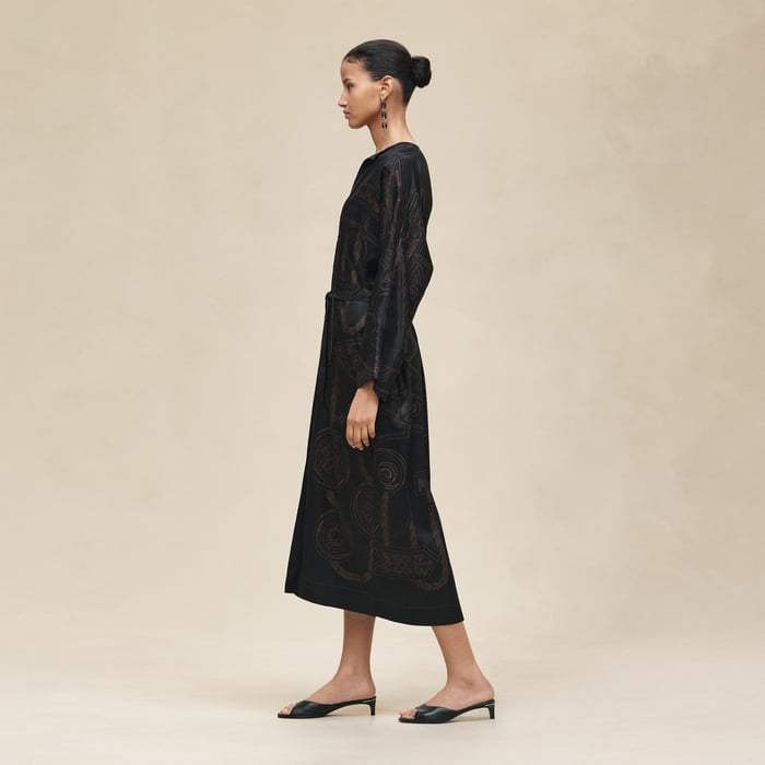 Noir "l'Enseigne Du Sellier" Caftan