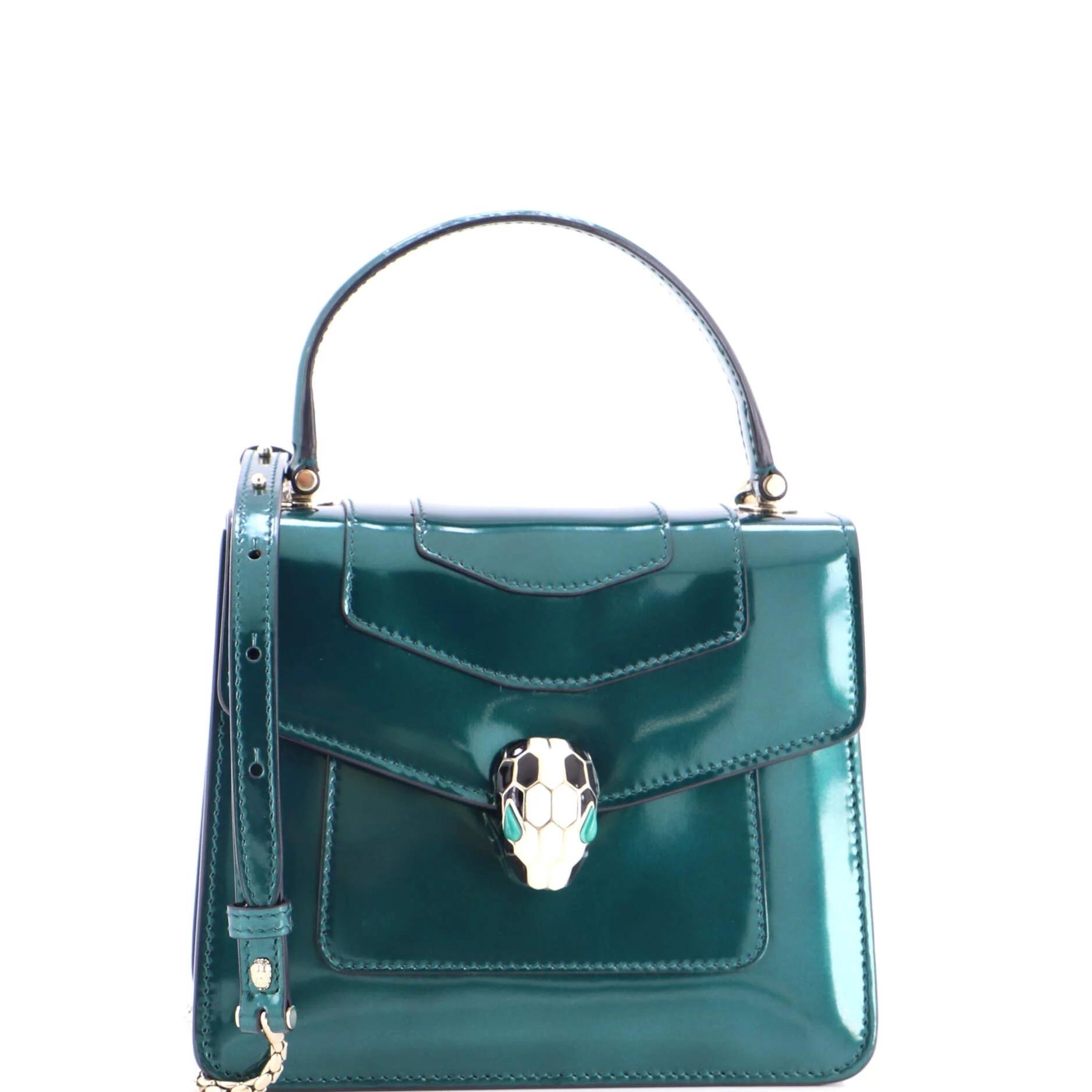 Patent leather handbag