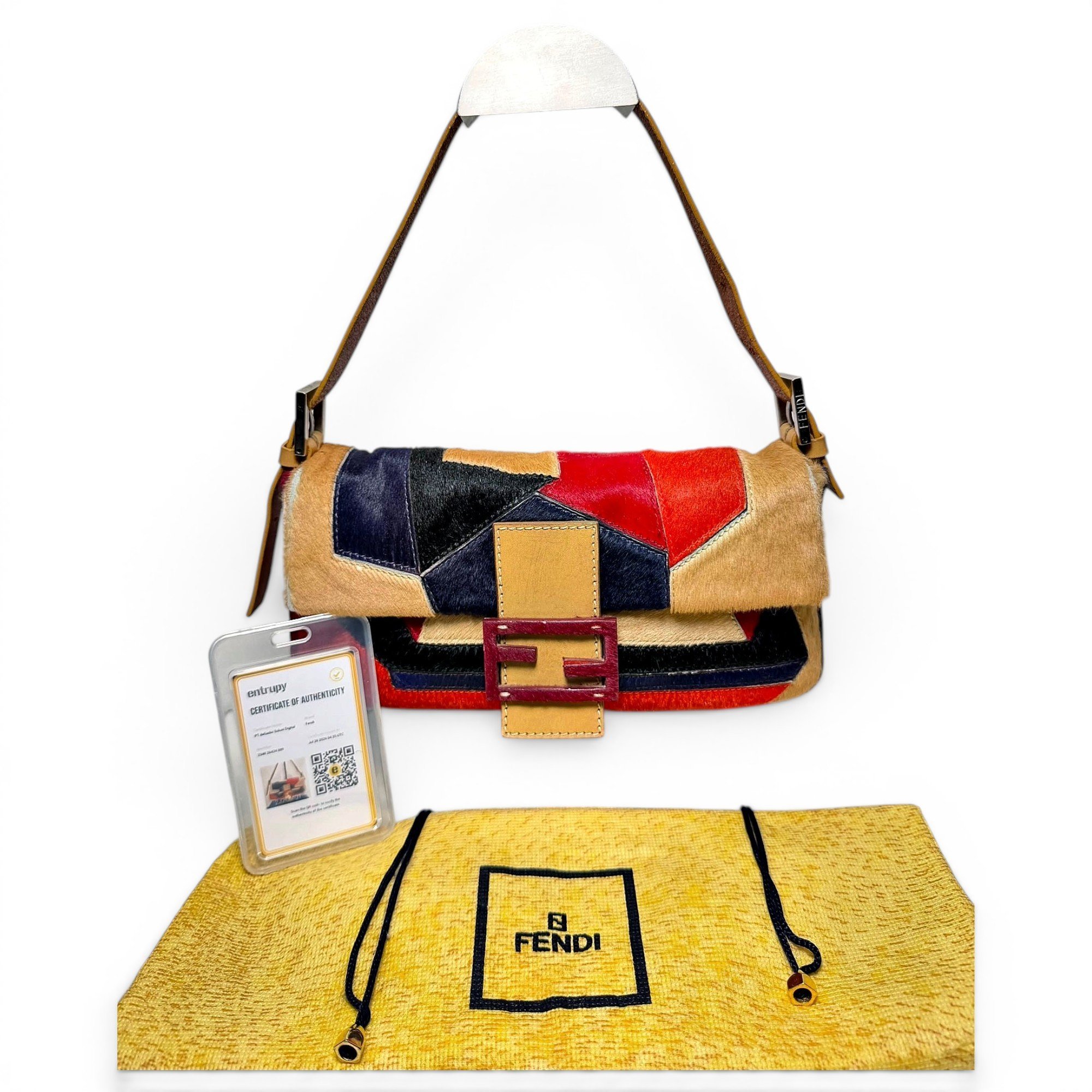 Baguette pony-style calfskin handbag