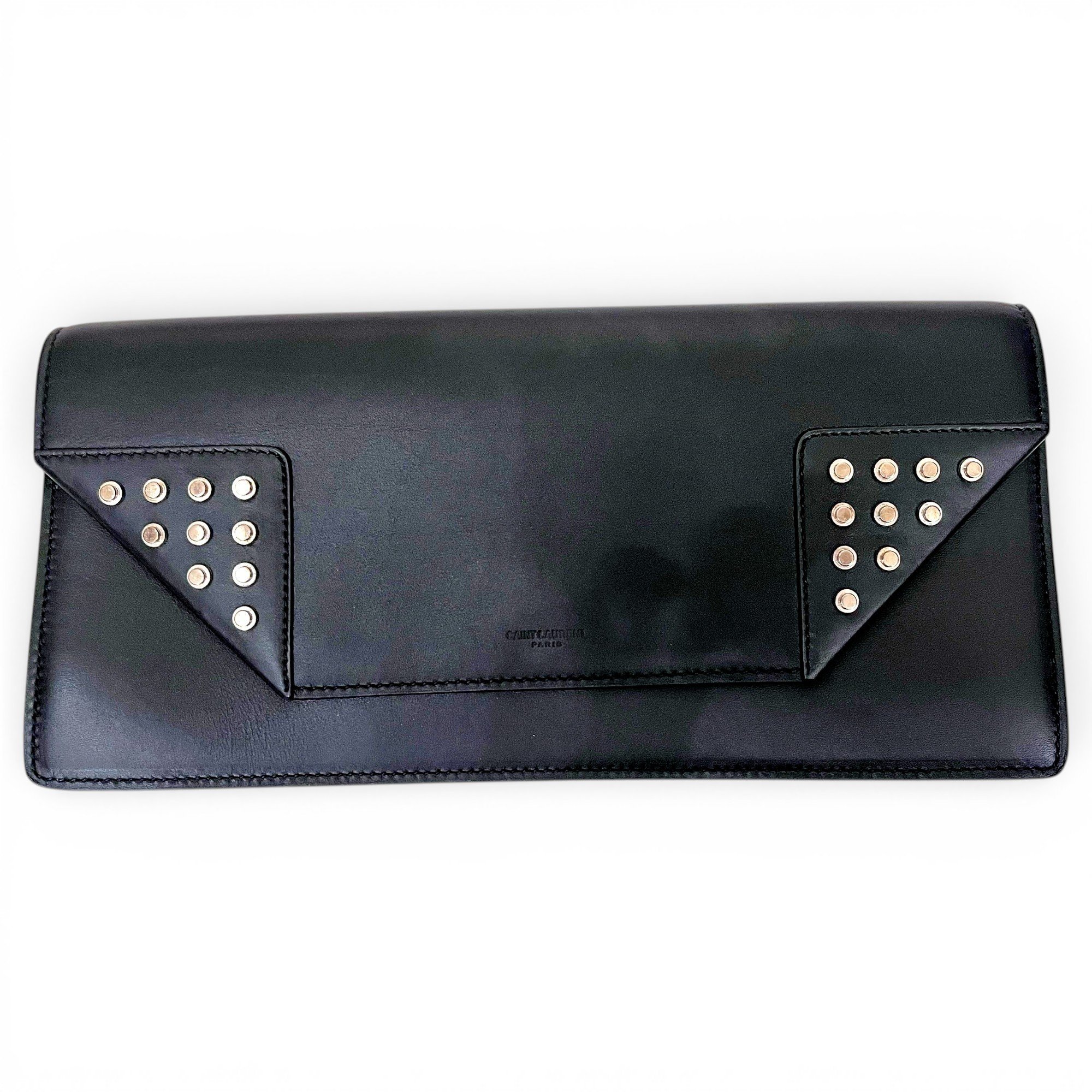 Leather clutch bag