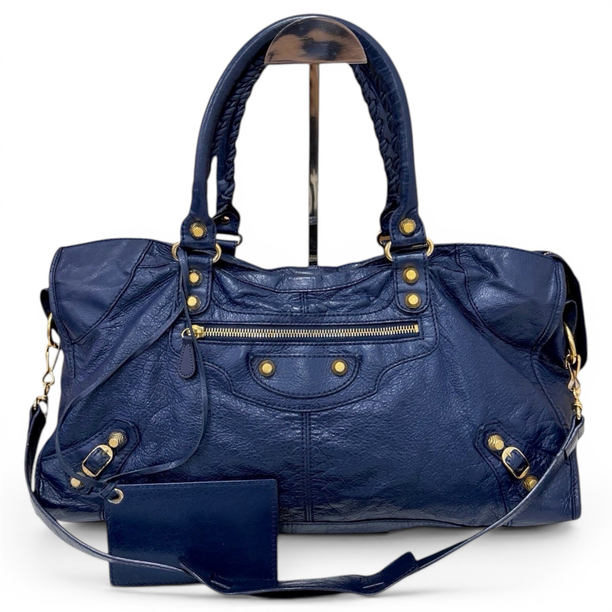 City leather handbag