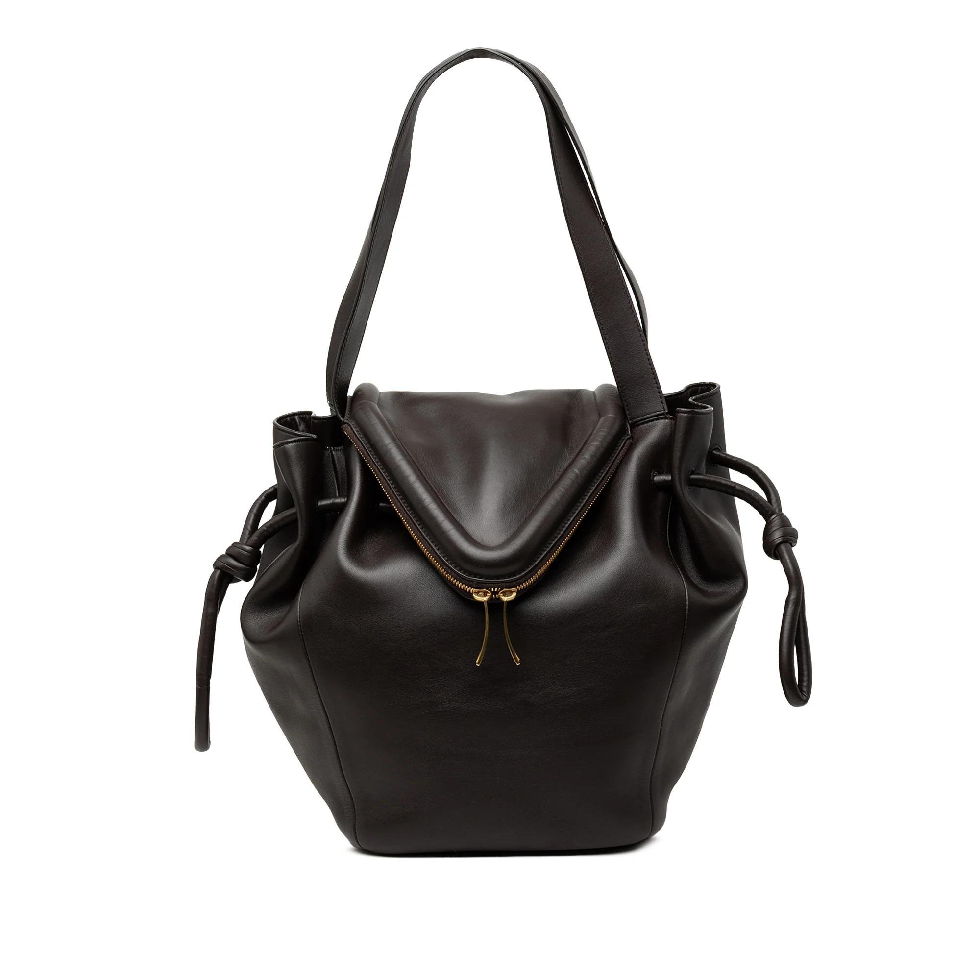 Beak leather tote