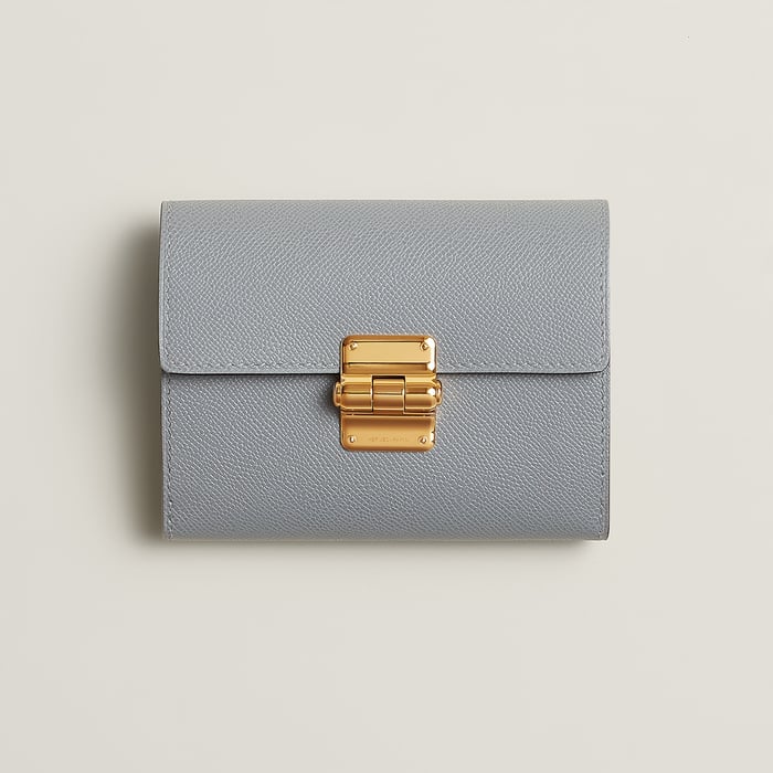 Gris Pantin Charniere Compact Wallet