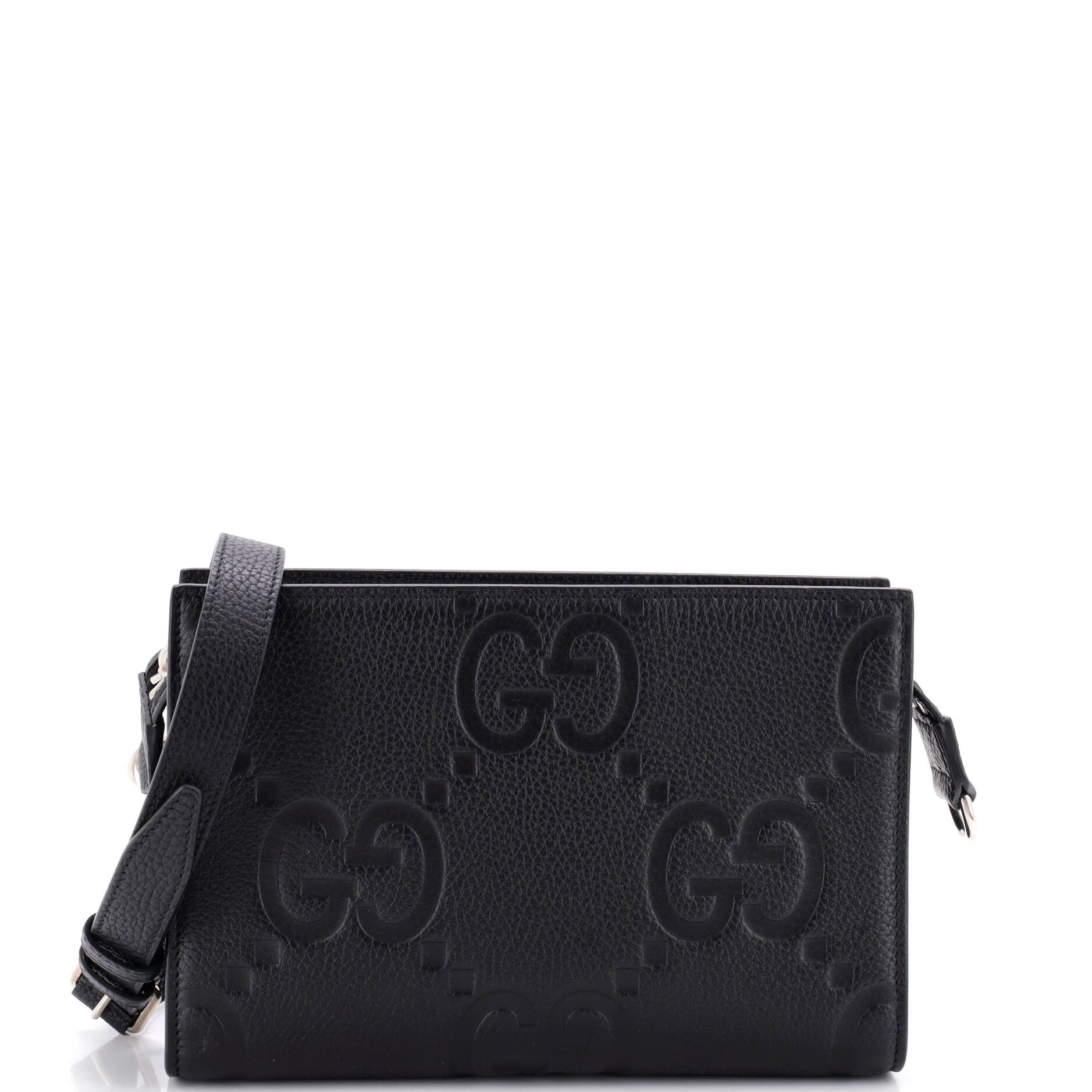 Zip Crossbody Bag Jumbo GG Embossed Leather