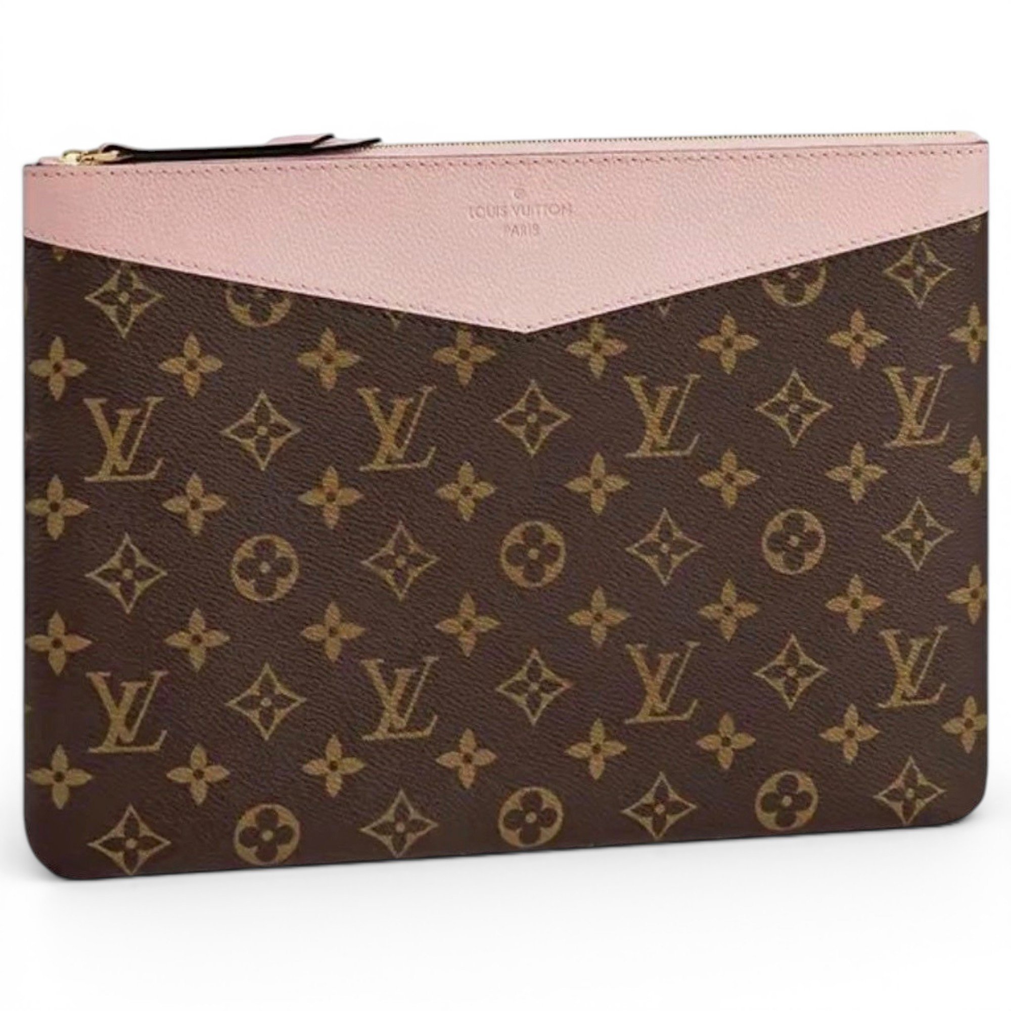 Leather clutch bag