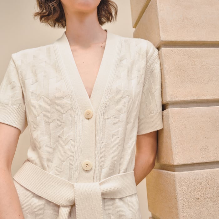 Blanc Naturel "H" Short-sleeve Dress