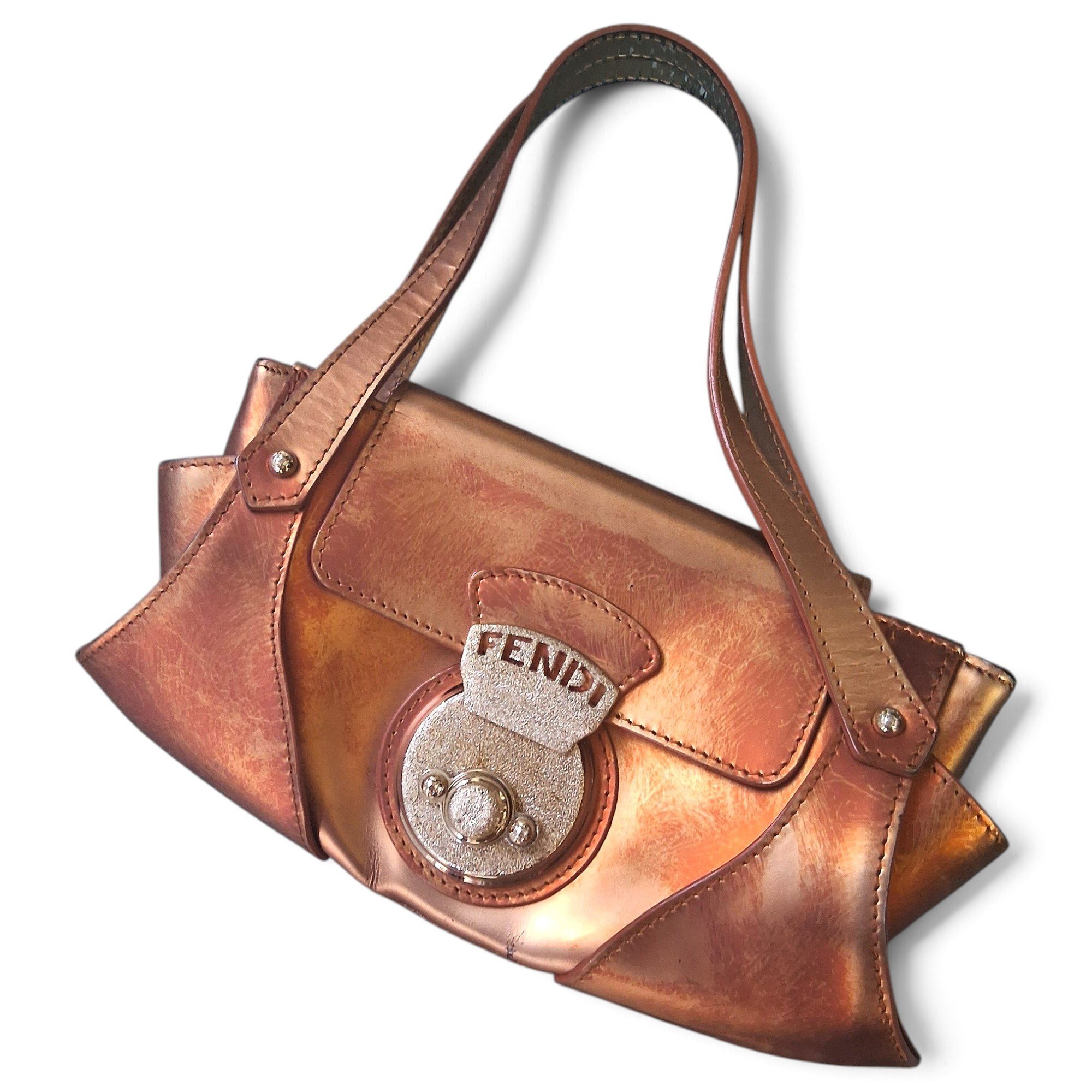 Baguette leather handbag