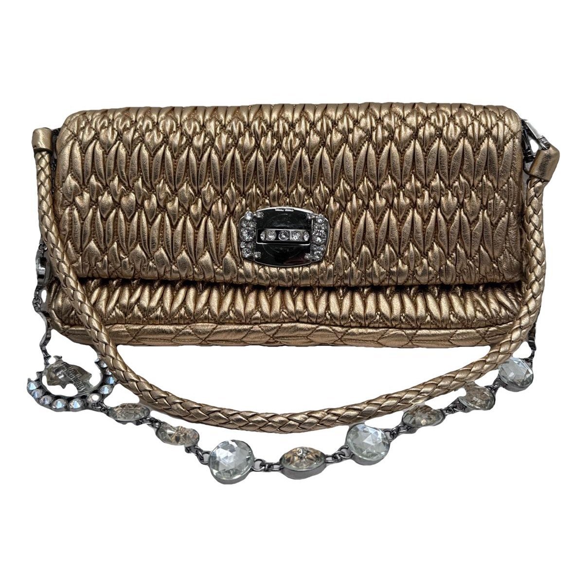 Miu Miu Miu Crystal leather handbag