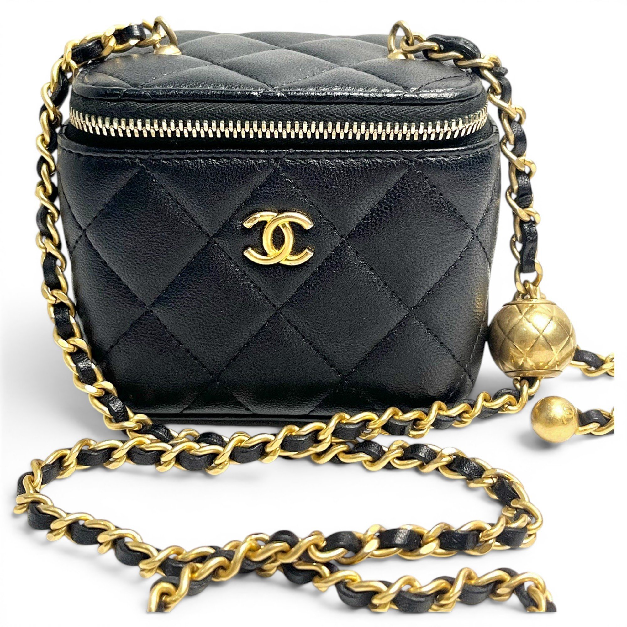 Trendy CC Vanity leather handbag