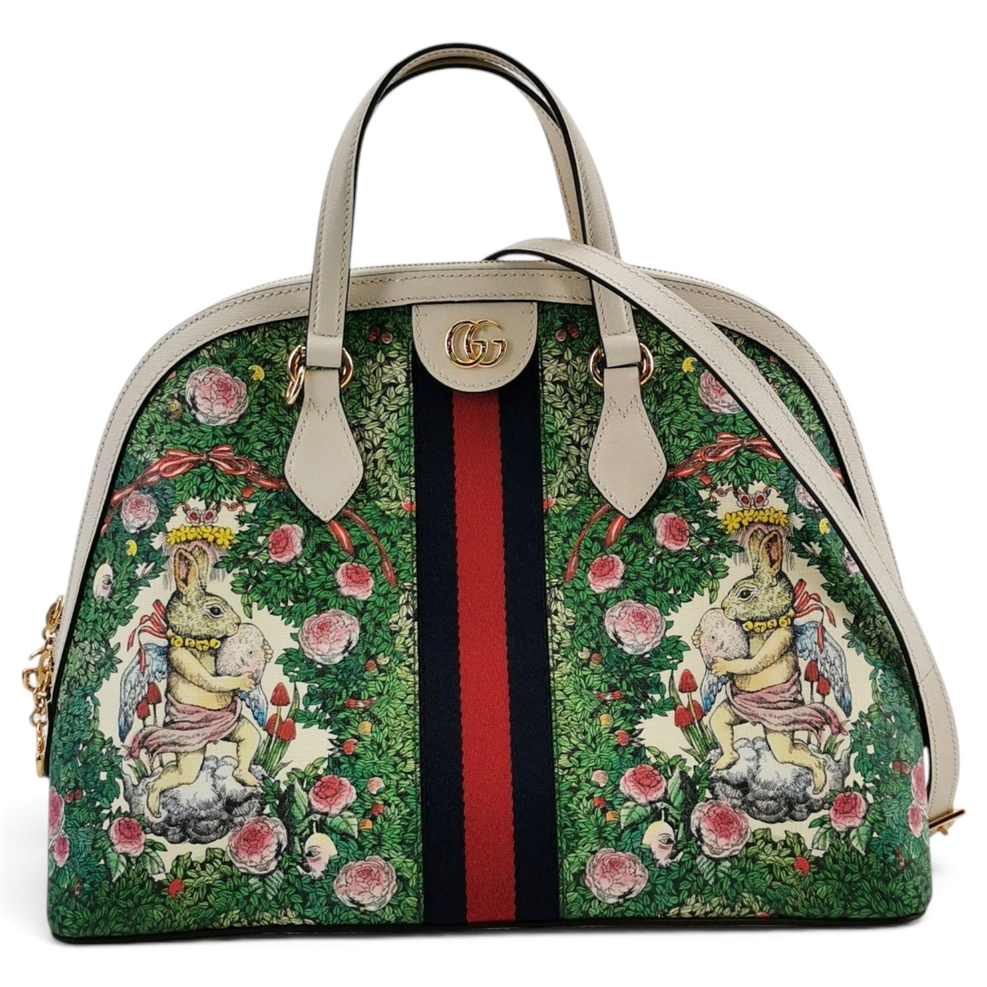 Ophidia Dome Top Handle leather handbag