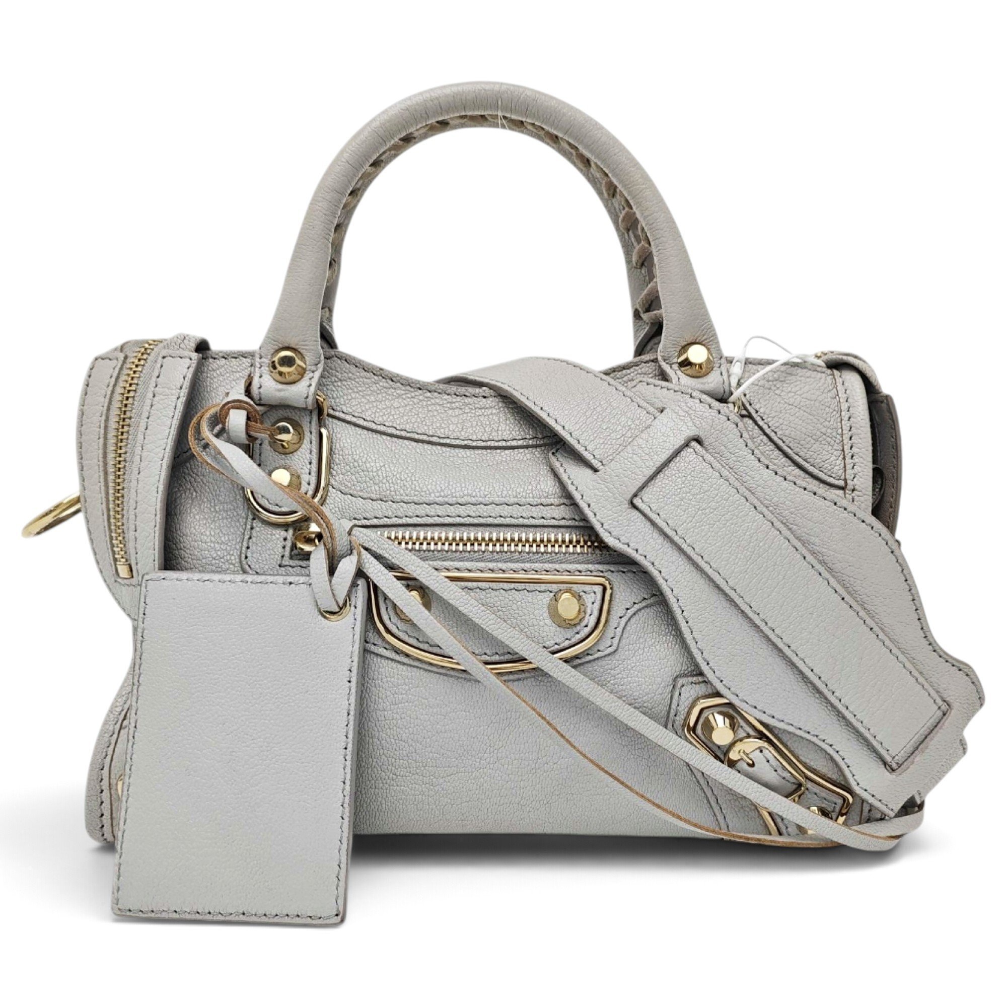 City leather handbag