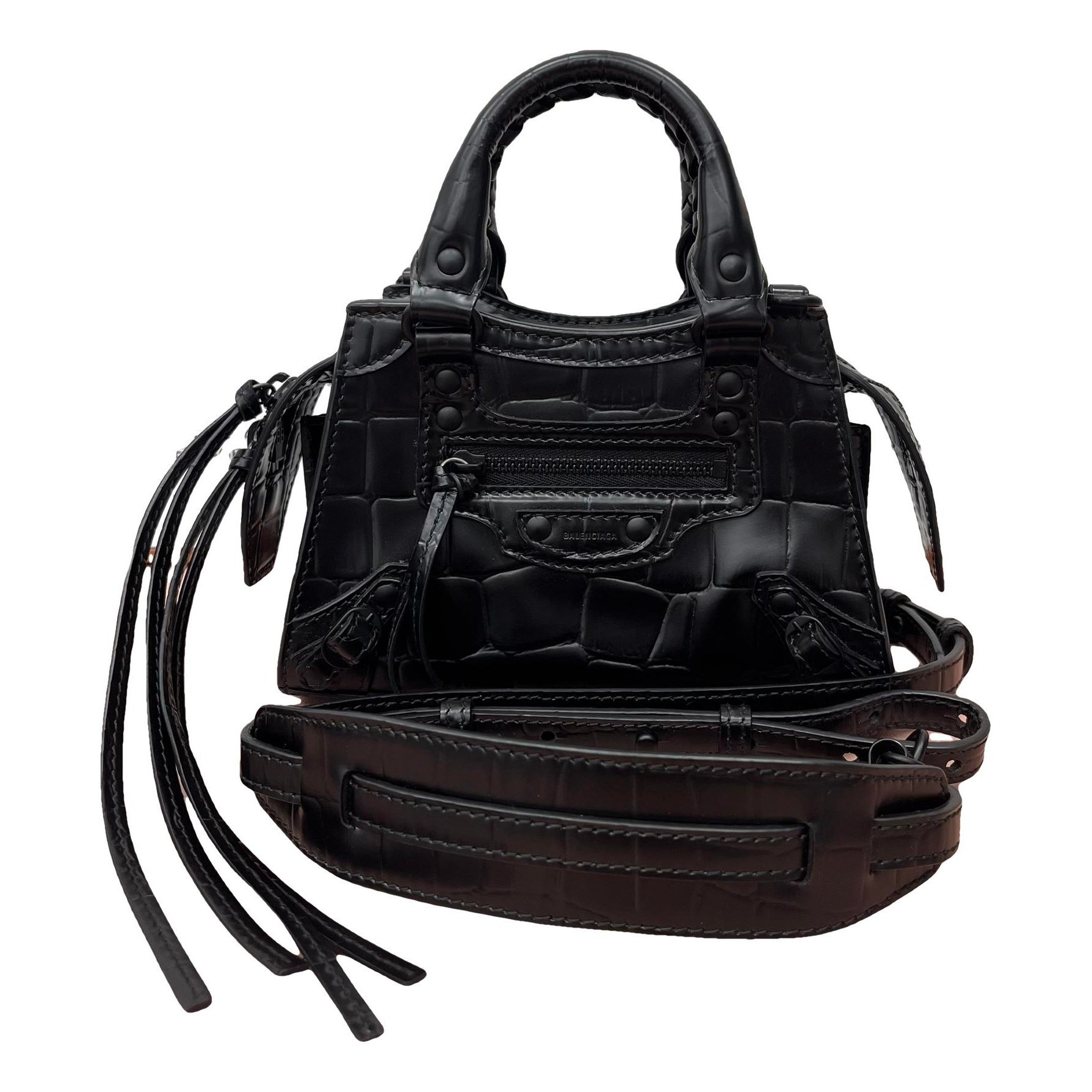 City leather handbag