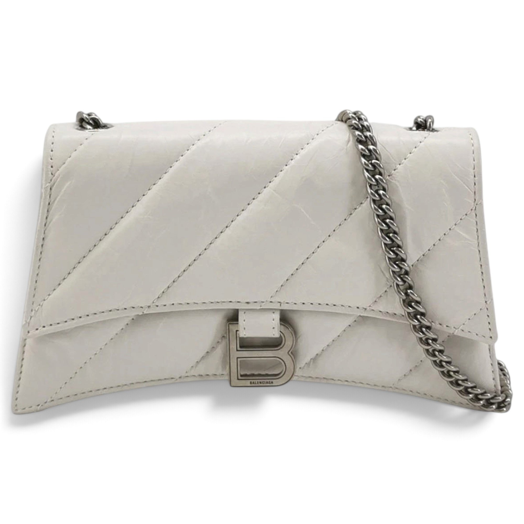 Crush leather handbag