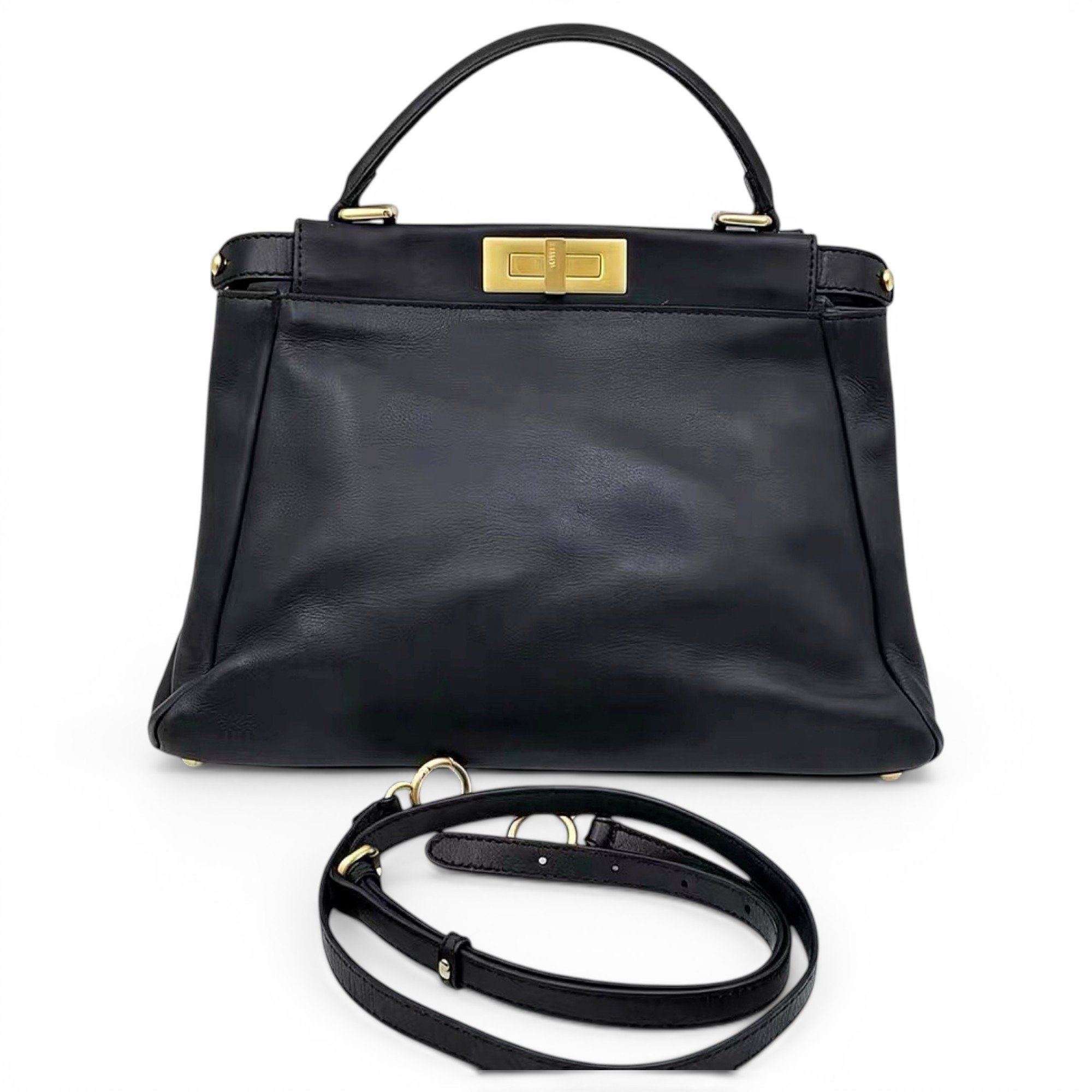 Peekaboo leather handbag