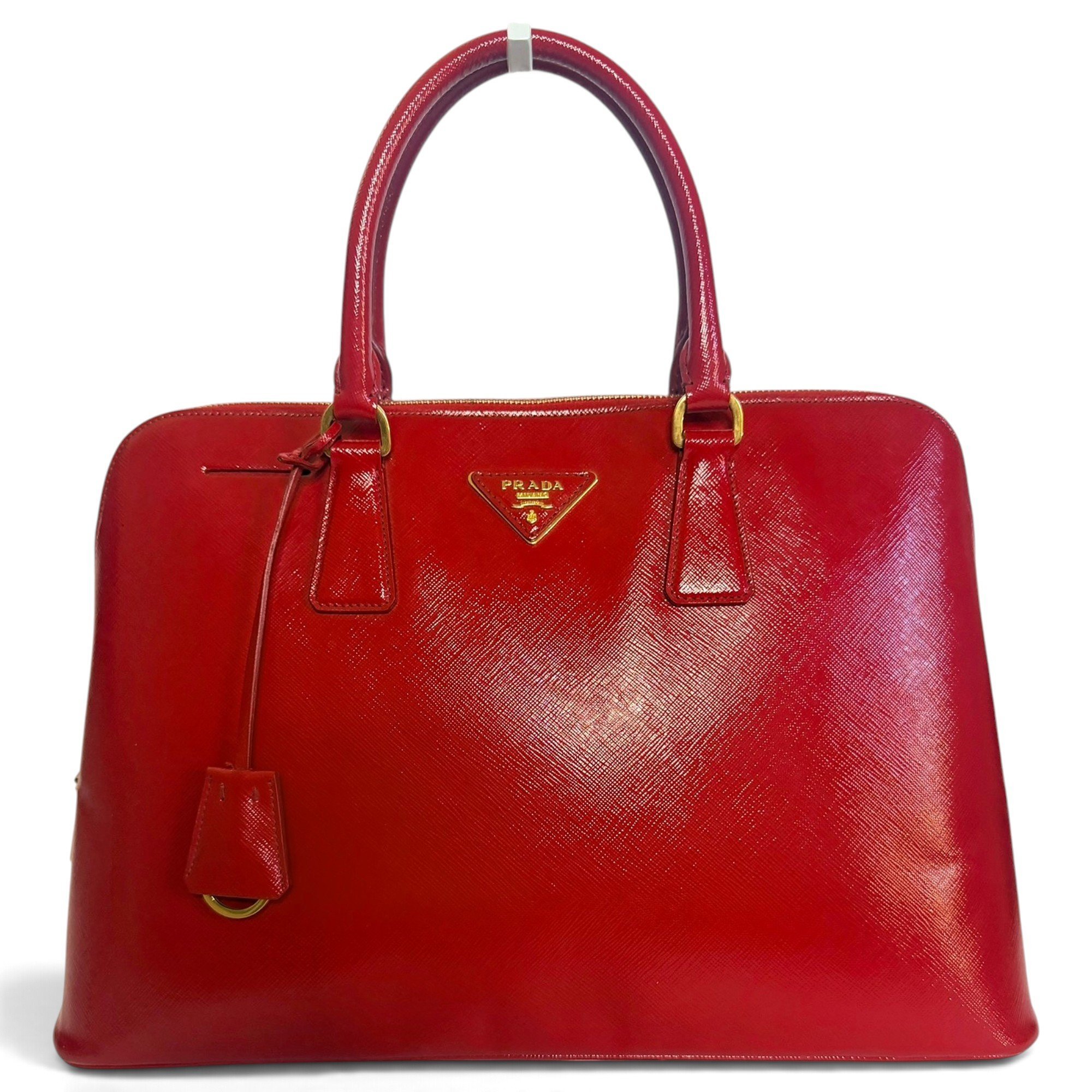 Promenade patent leather handbag
