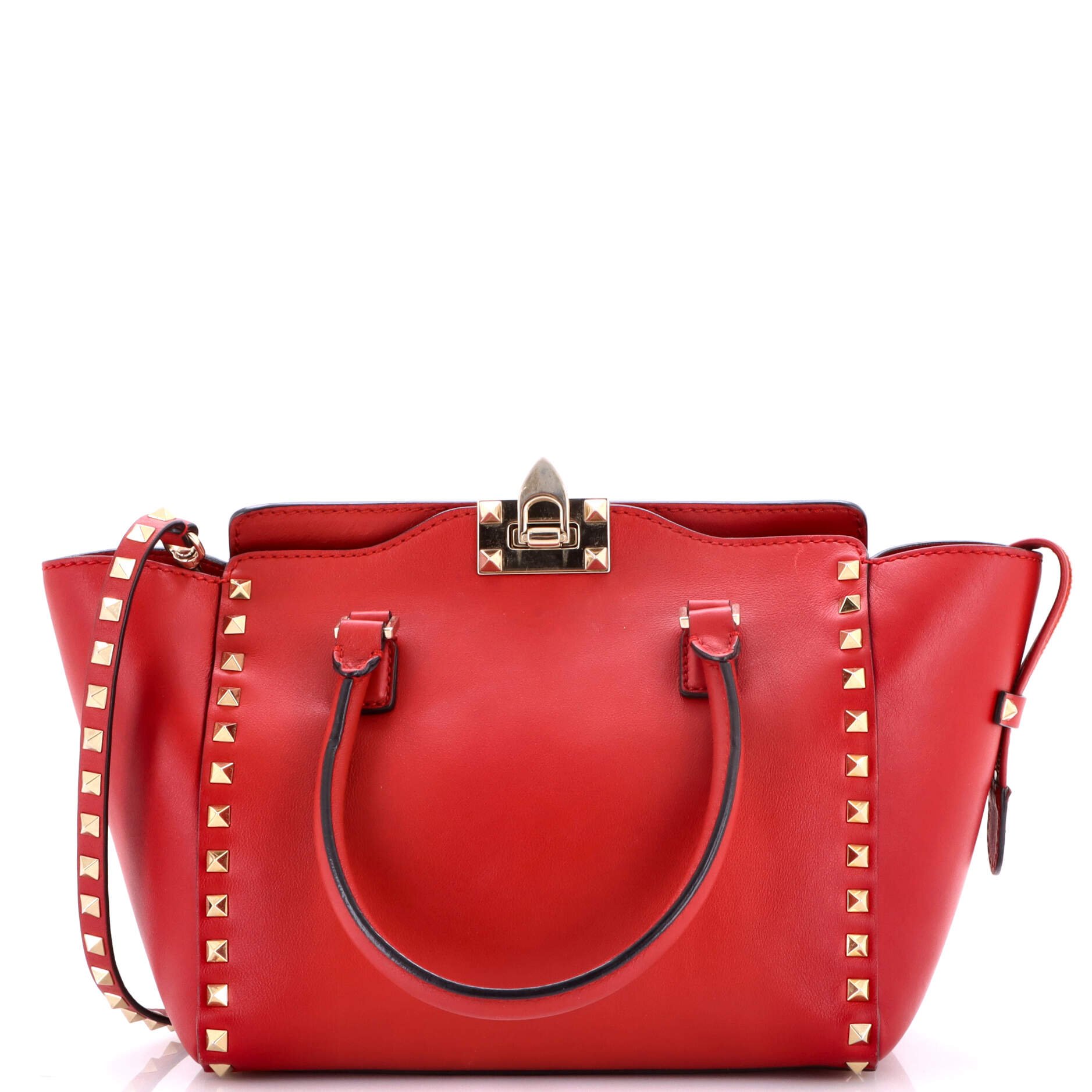 Rockstud Tote Rigid Leather Small