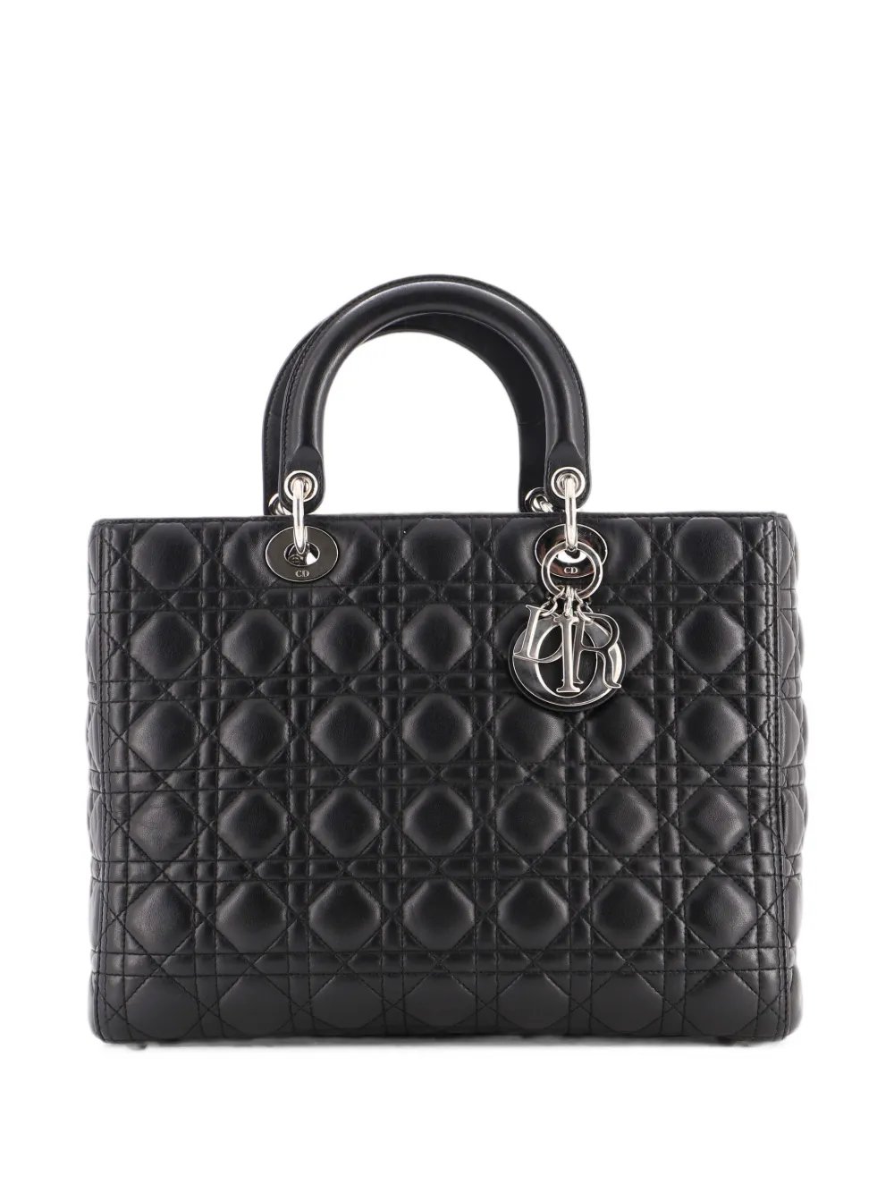 Dior Vintage Lady Dior Bag Cannage Quilt Lambskin Large satchel