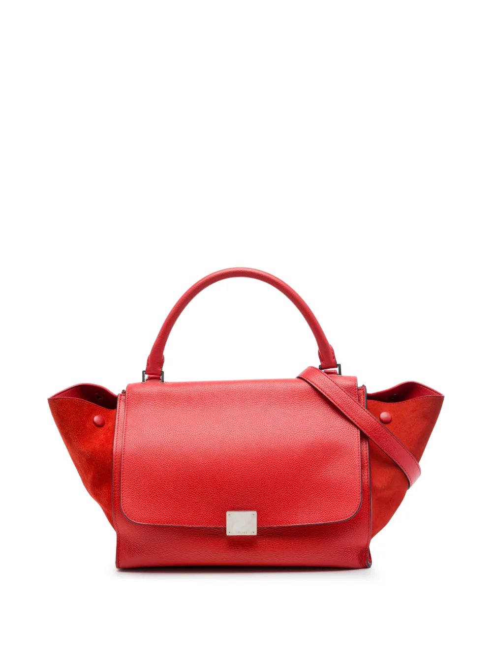 2013 Medium Drummed Calfskin and Suede Trapeze satchel