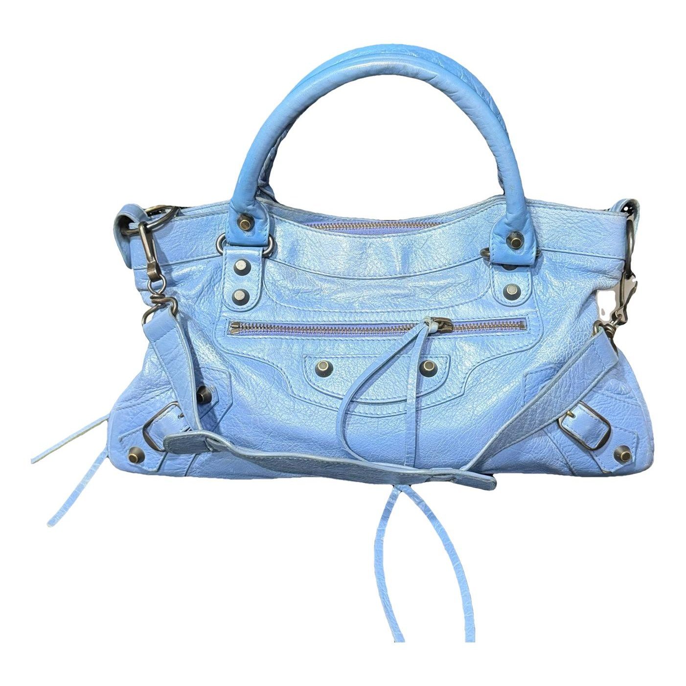 City leather handbag