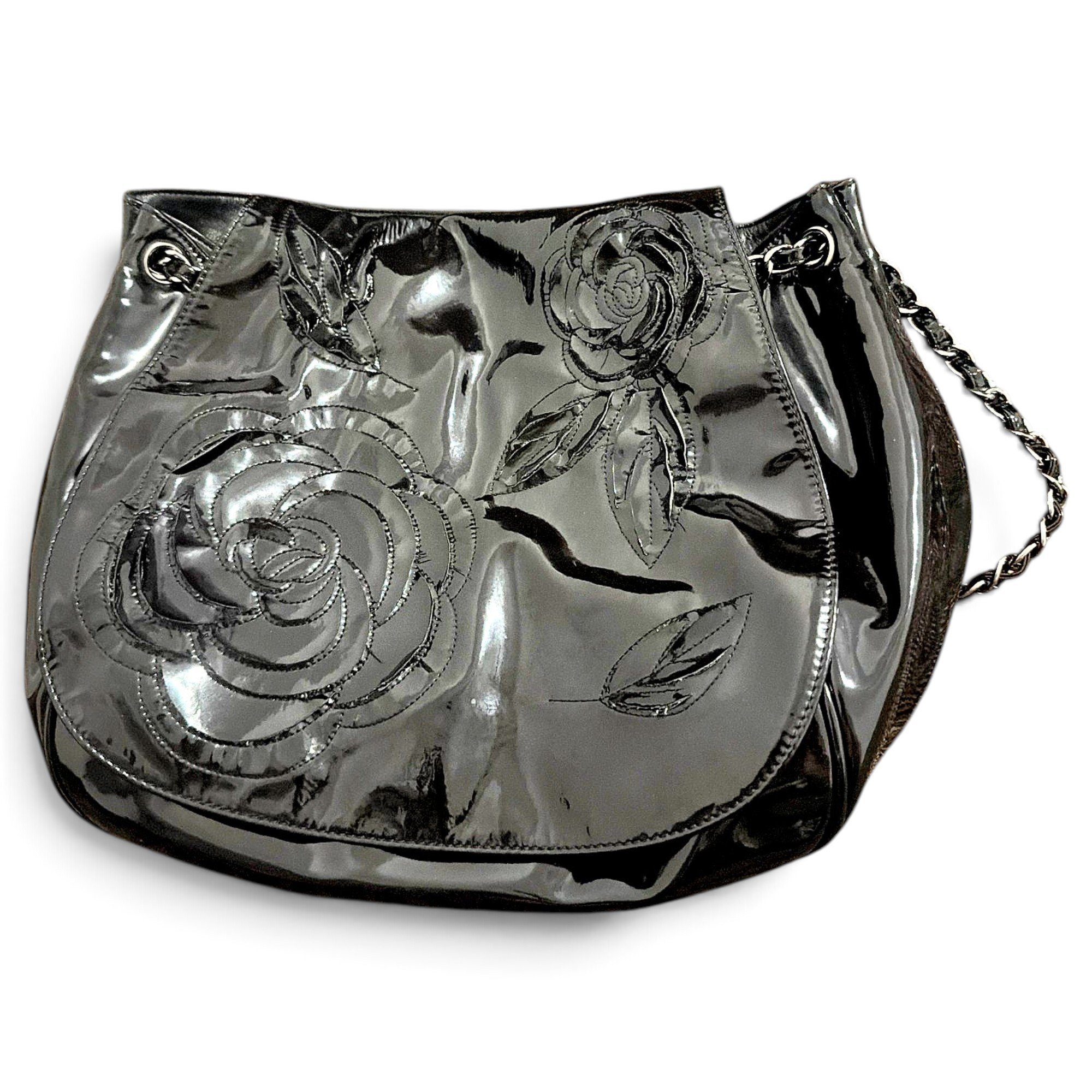 Patent leather handbag