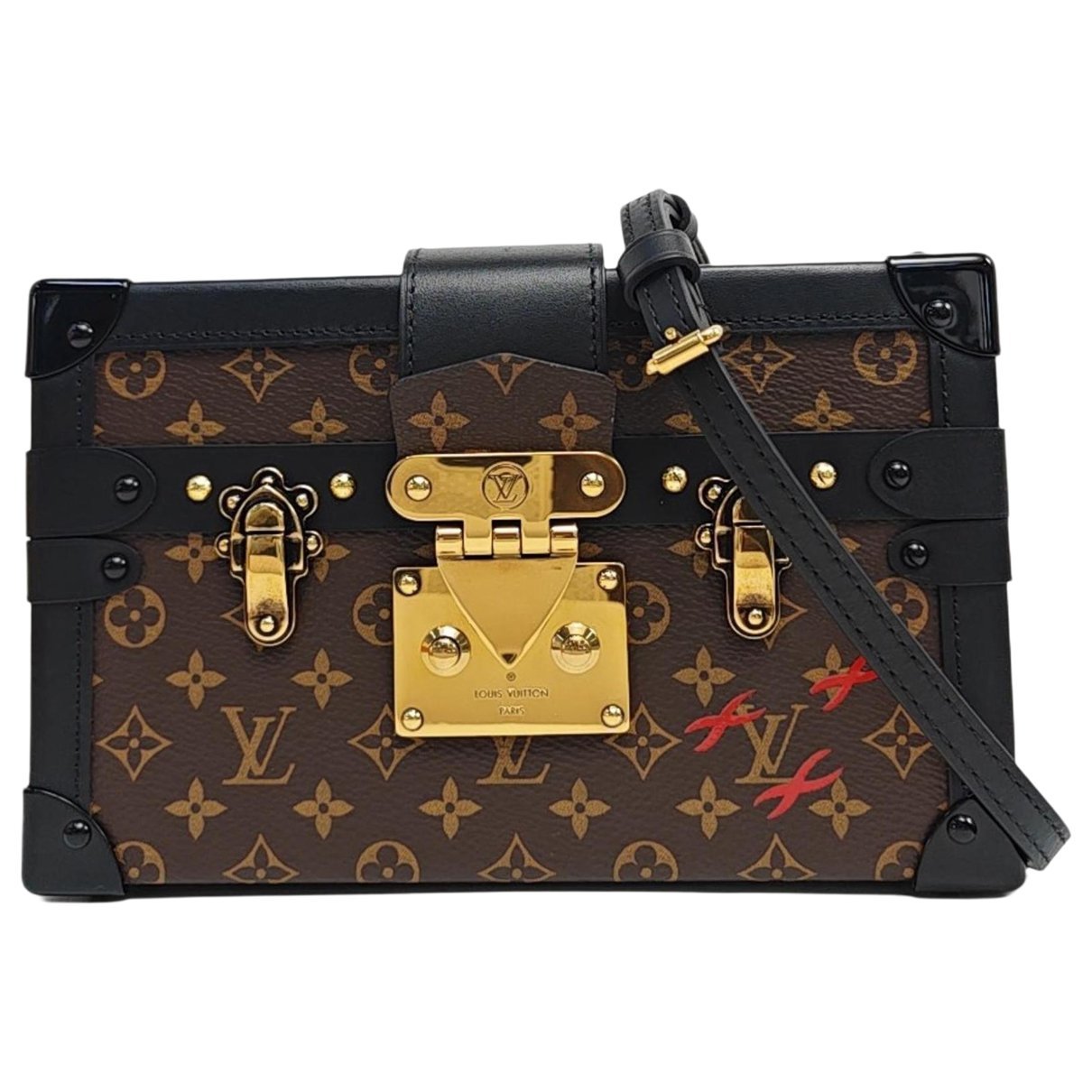 Petite Malle leather crossbody bag