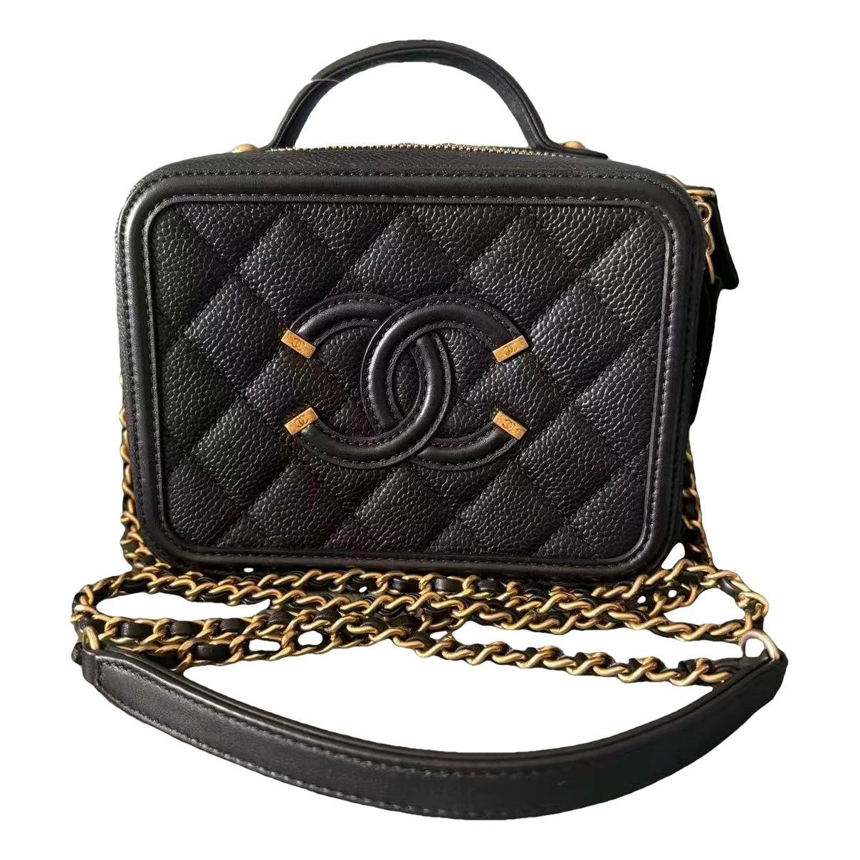 Vanity leather handbag