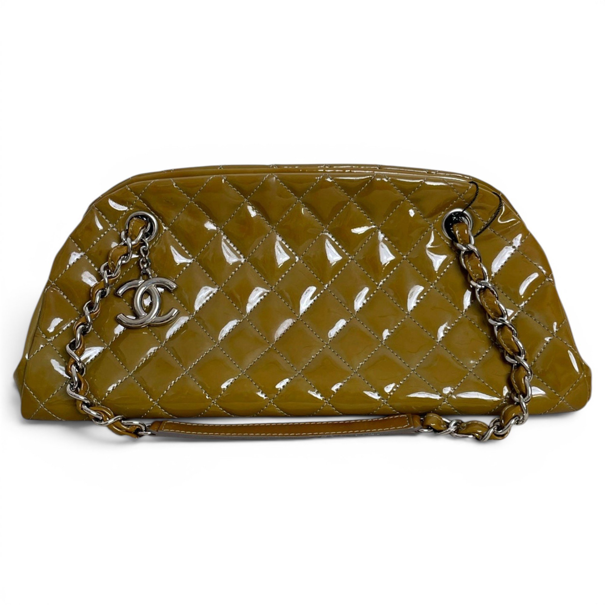 Patent leather bowling bag