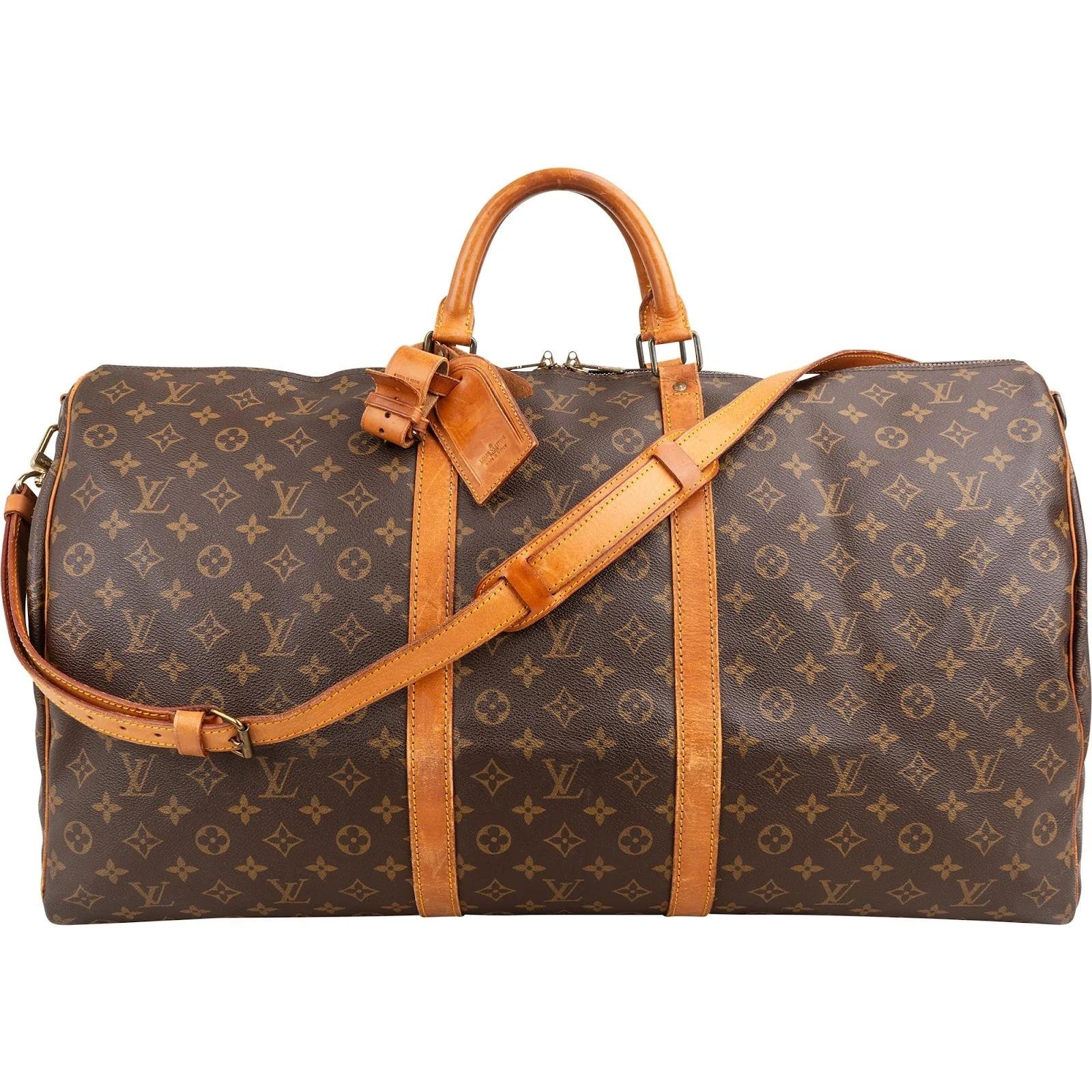 Keepall leather travel bag