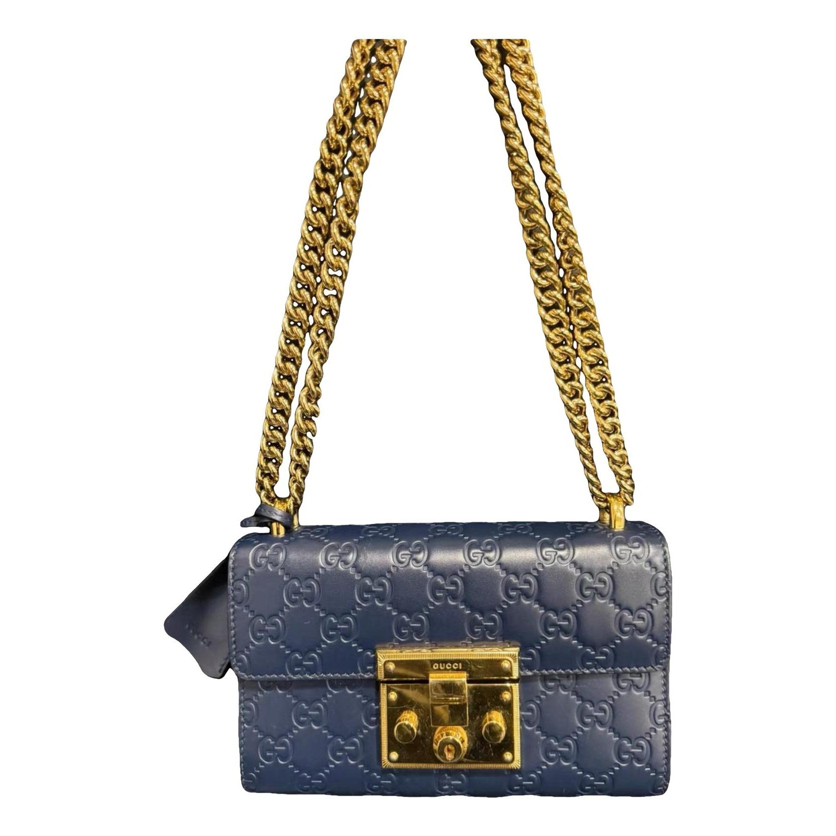 Padlock leather crossbody bag