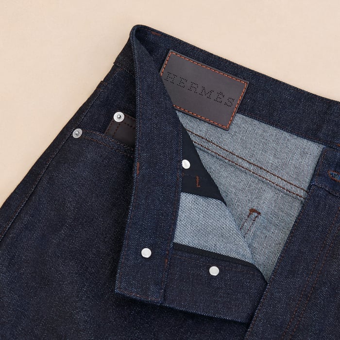 Indigo Jeans With Shadow Pockets