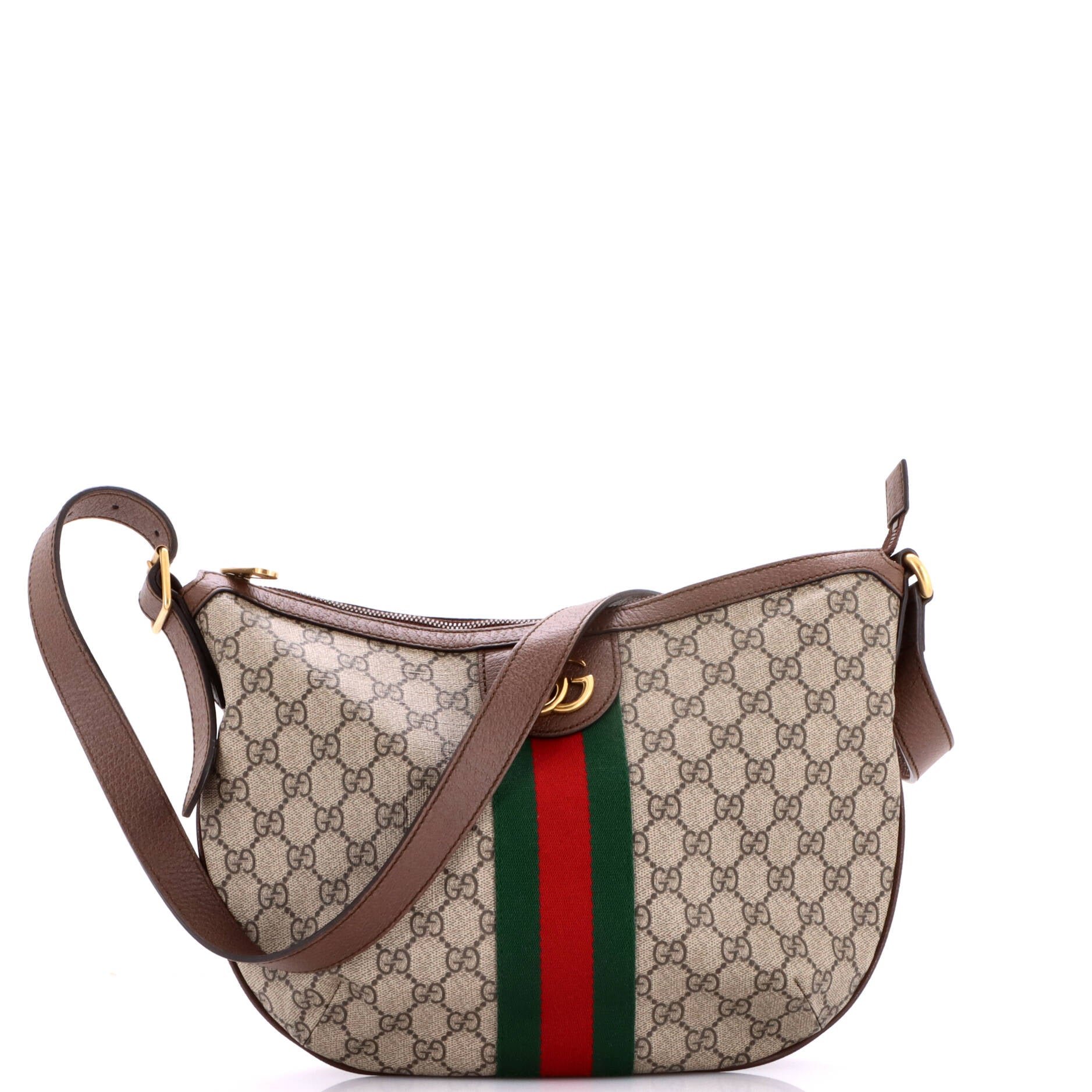 Ophidia Half Moon Hobo GG Coated Canvas Small