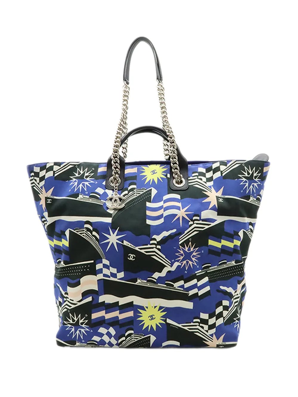 2019 Large Canvas La Pausa Bay Shopping Tote satchel