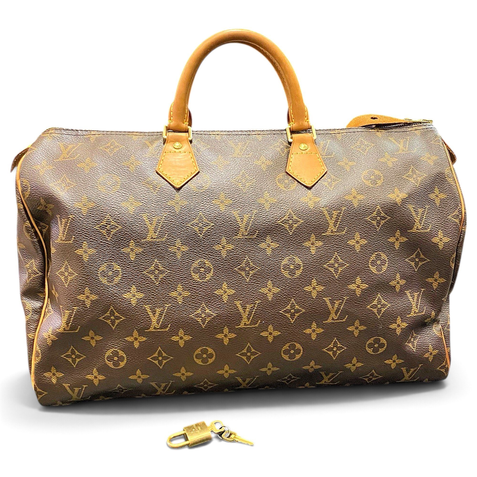 Speedy leather handbag