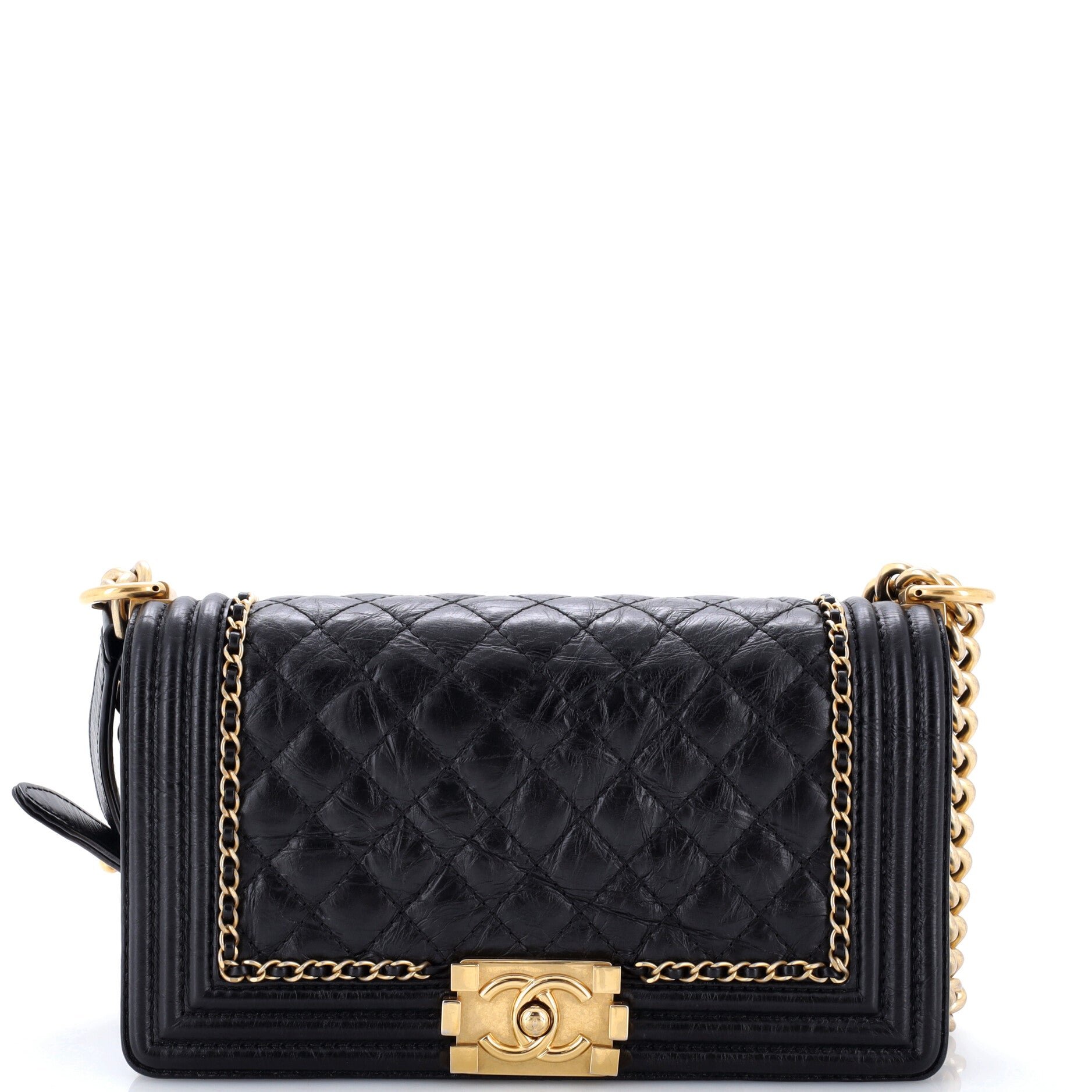 Jacket Boy Flap Bag Quilted Aged Calfskin Old Medium