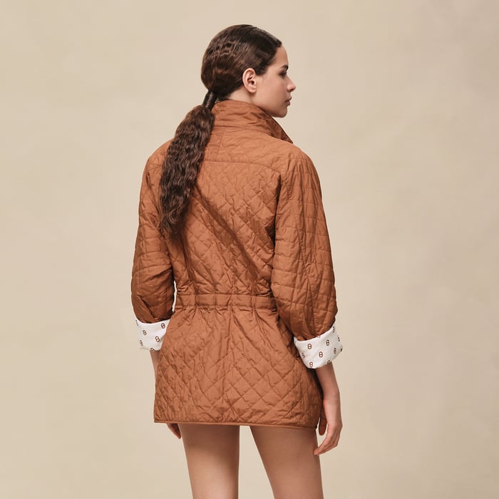 Marron Fauve "Chaine d'Ancre" Reversible Short Coat