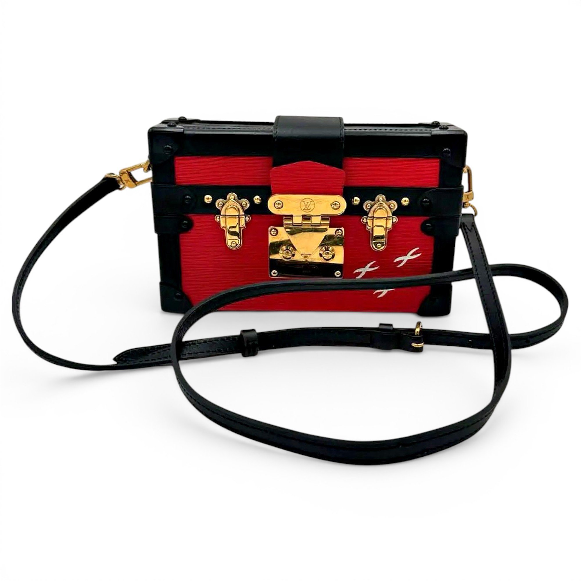 Petite Malle leather crossbody bag