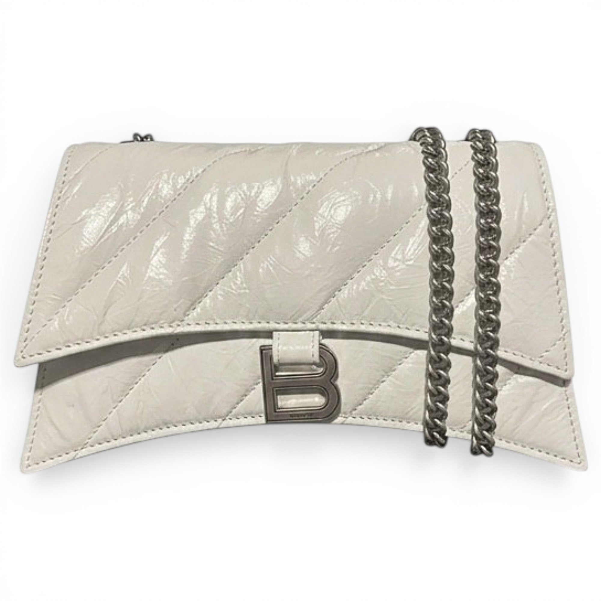 Crush leather handbag