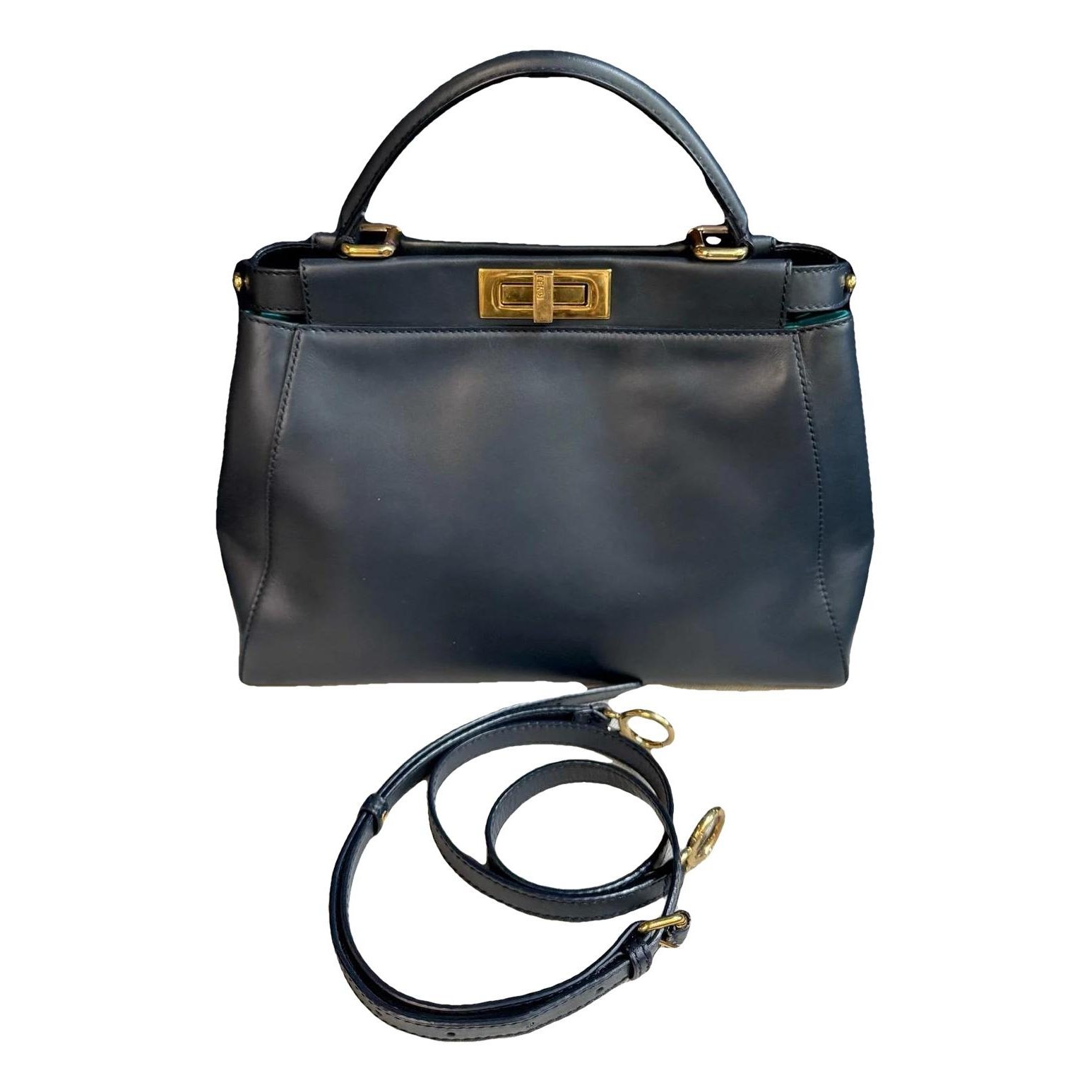 Peekaboo leather satchel